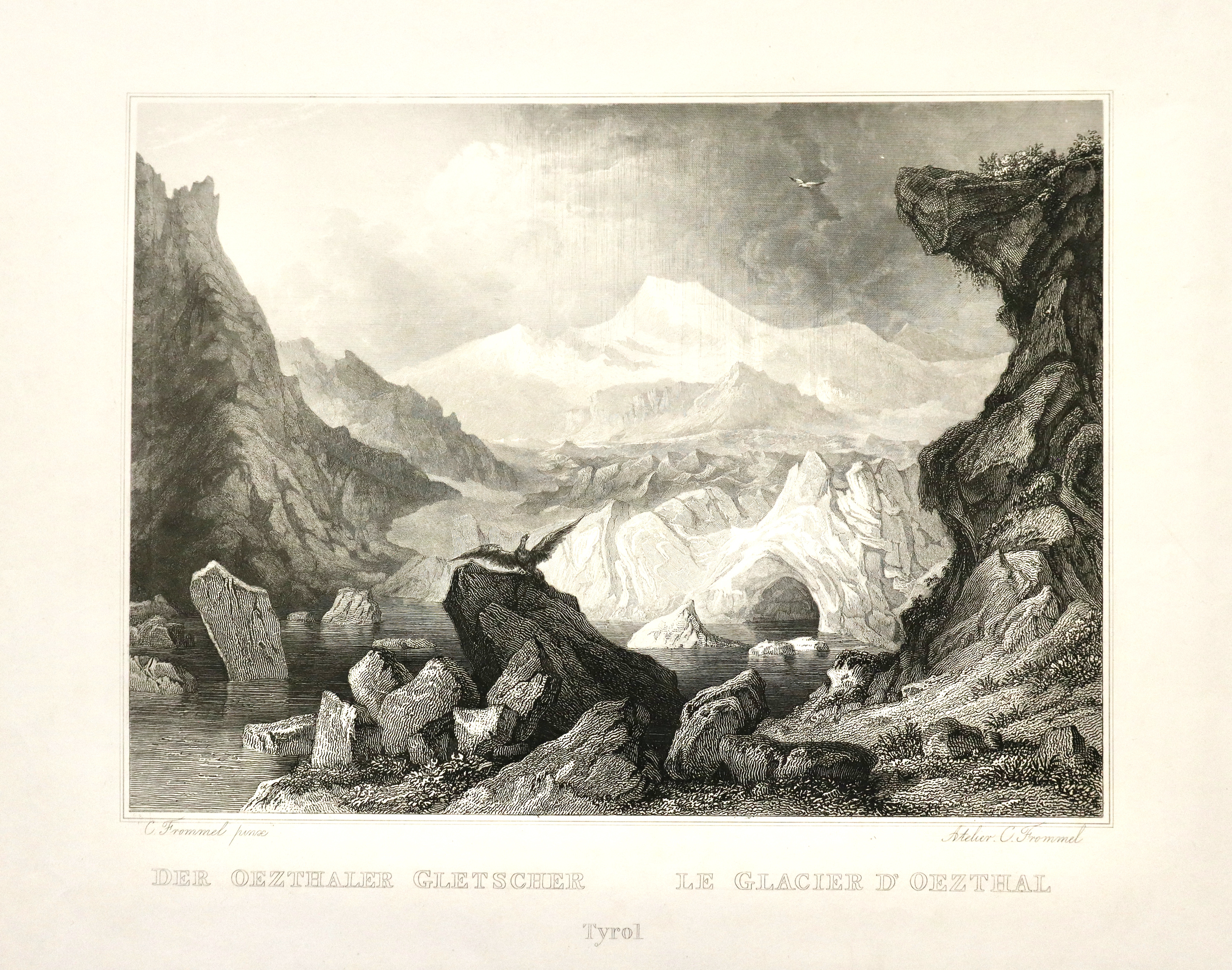 Der Oezthaler Gletscher, Tyrol-Le glacier d’Oezthal, Tyrol.