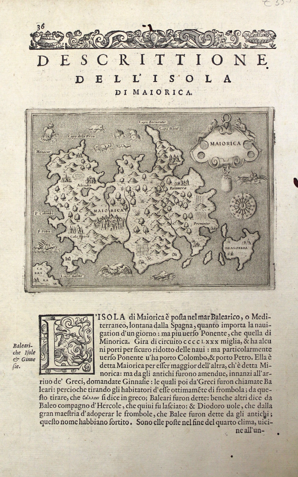 Descrittione dell'isola di Maiorica.