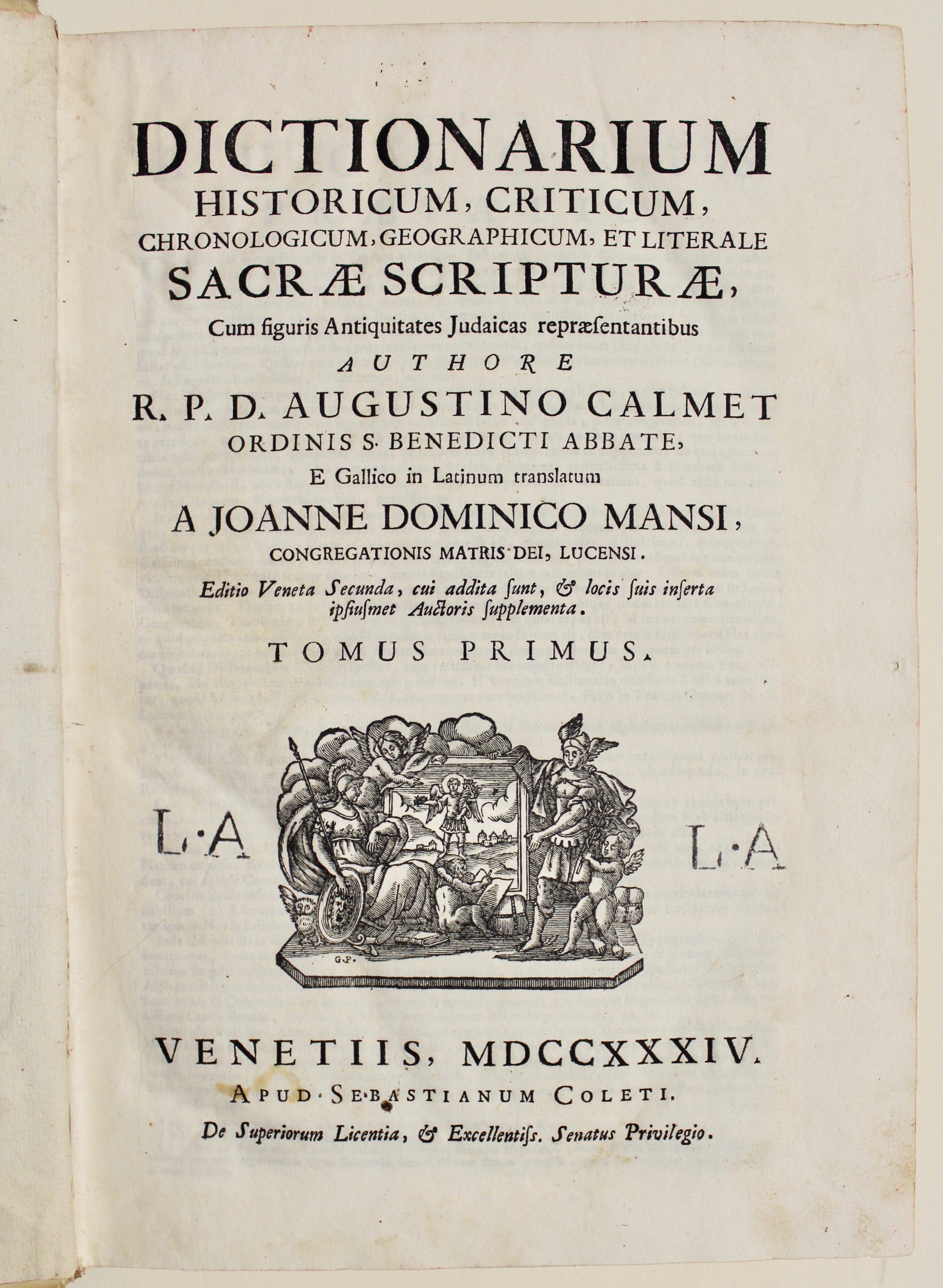 Dictionarium historicum, criticum, chronologicum, geographicum, et literale Sacrae Scripturae cum …