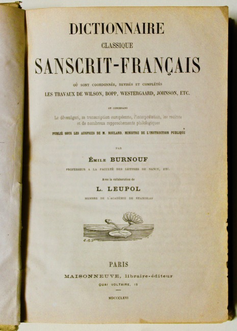 Dictionnaire classique sanscrit-français