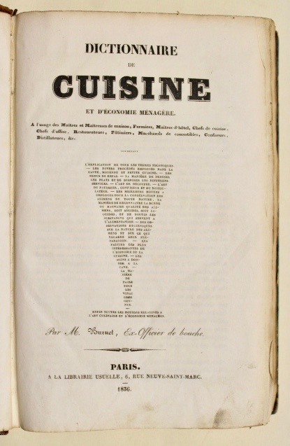 Dictionnaire de cuisine et d' économie ménagère, à l'usage des …