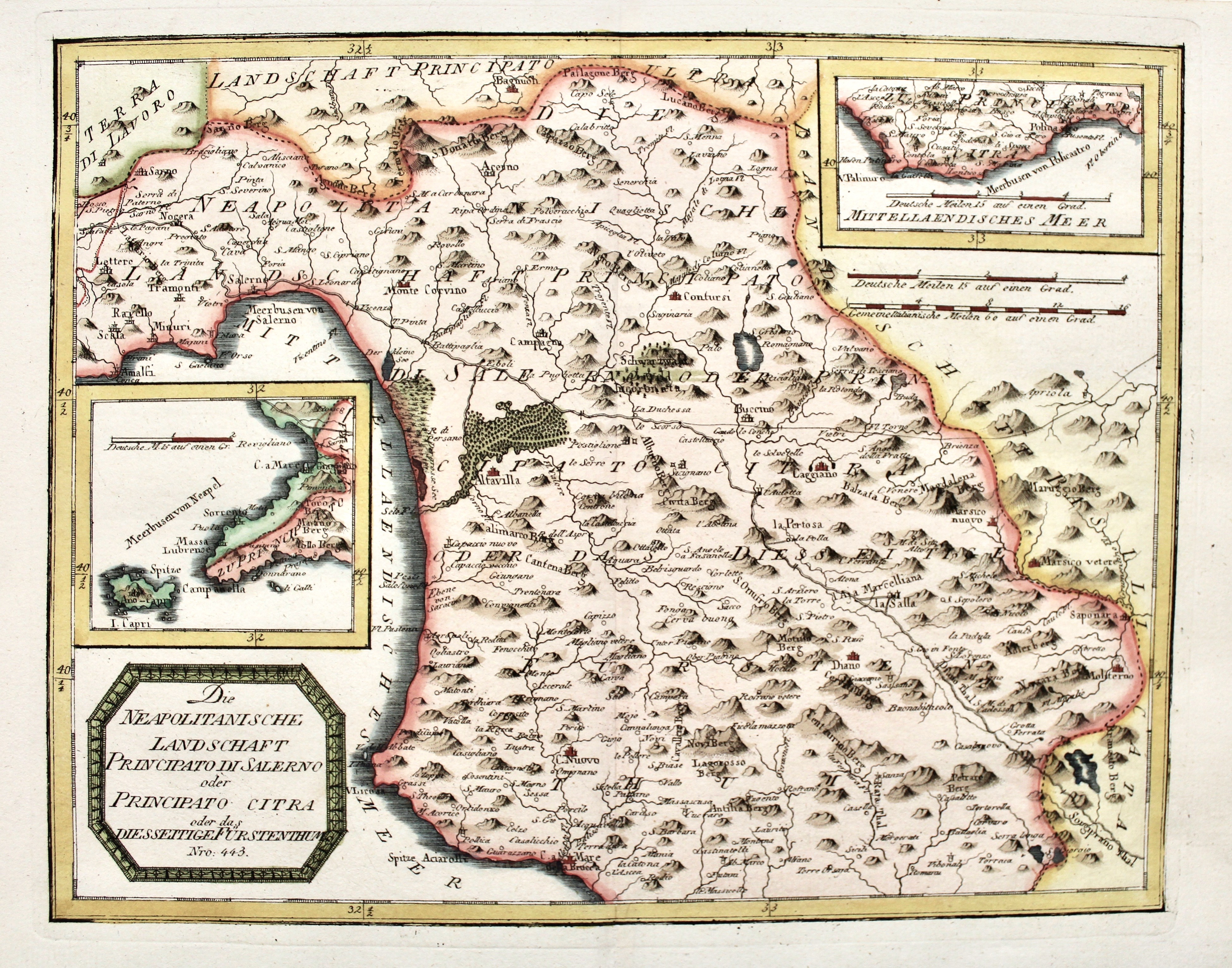 Die Neapolitanische Landschaft Principato di Salerno oder Principato Citra