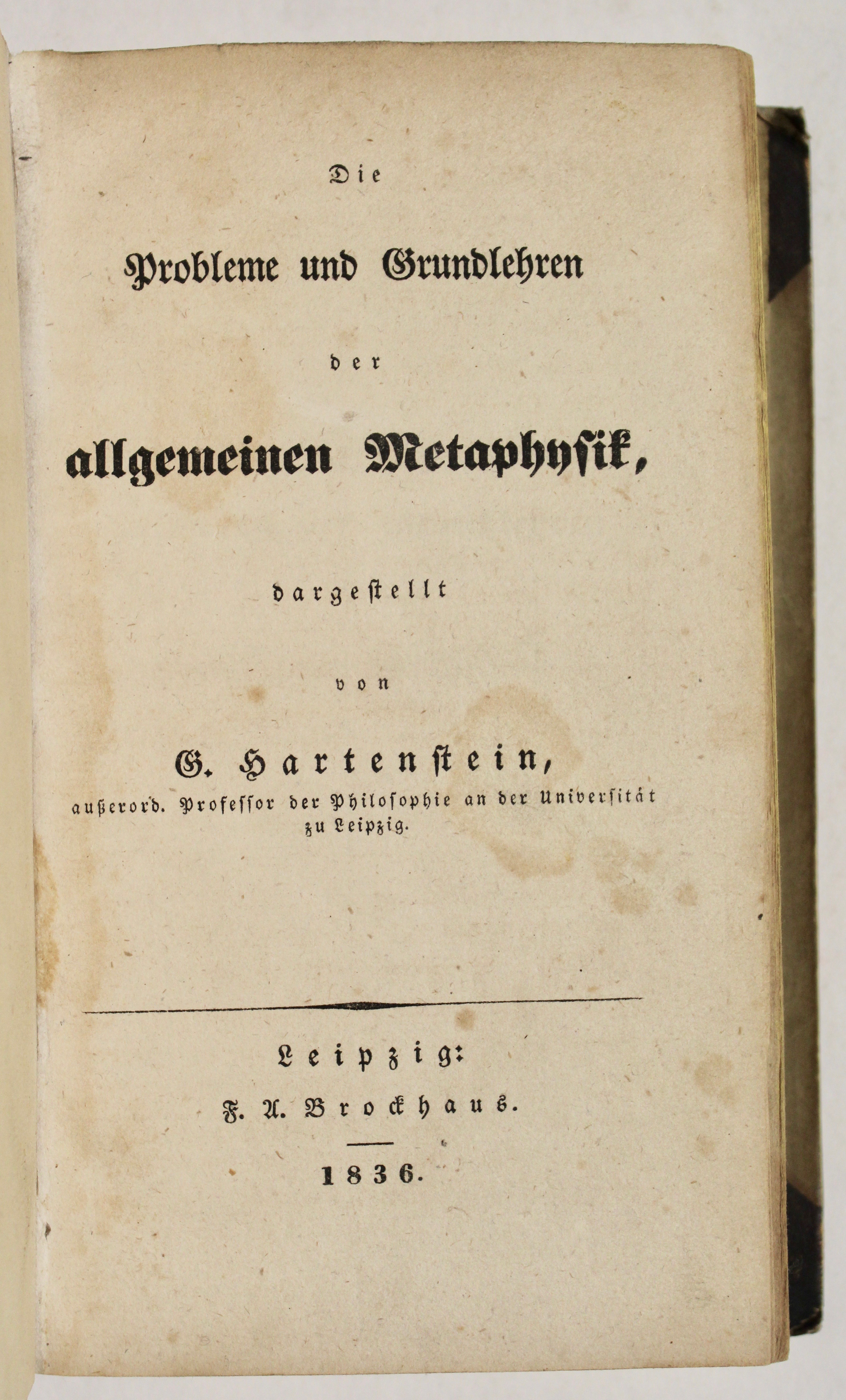 Die Probleme Und Grundlehren Der Allgemeinen Metaphysik