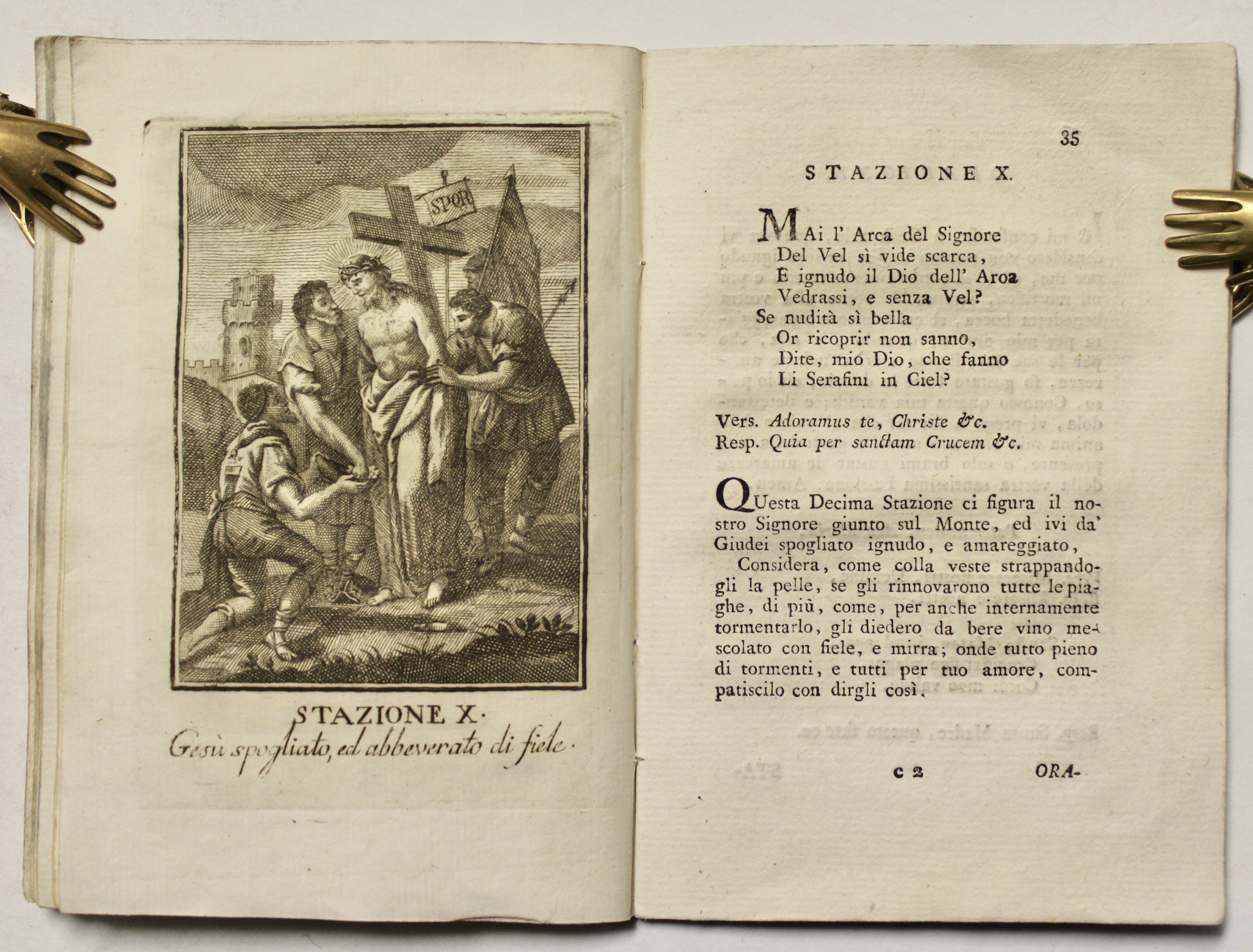 Divoto esercizio della via Crucis secondo P.P. Min. Osserv di …