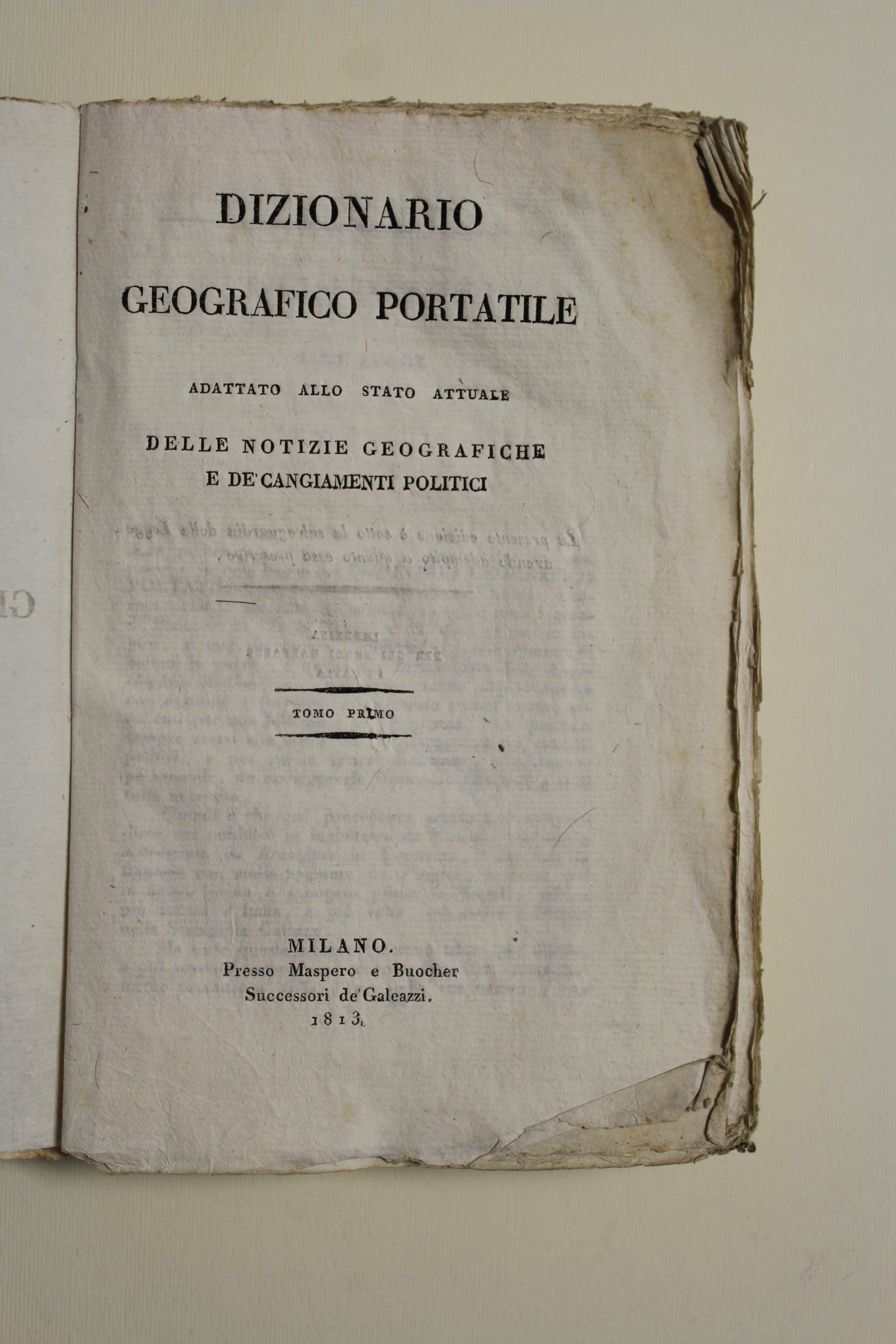 Dizionario geografico portatile adattato allo stato attuale delle notizie geografiche …