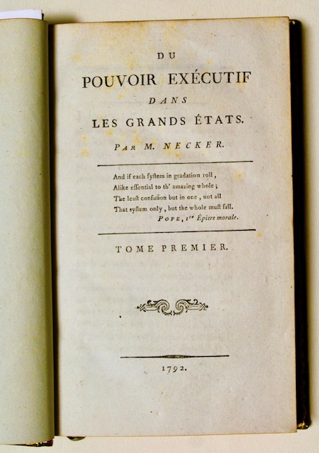 Du pouvoir executif dans les grands etats