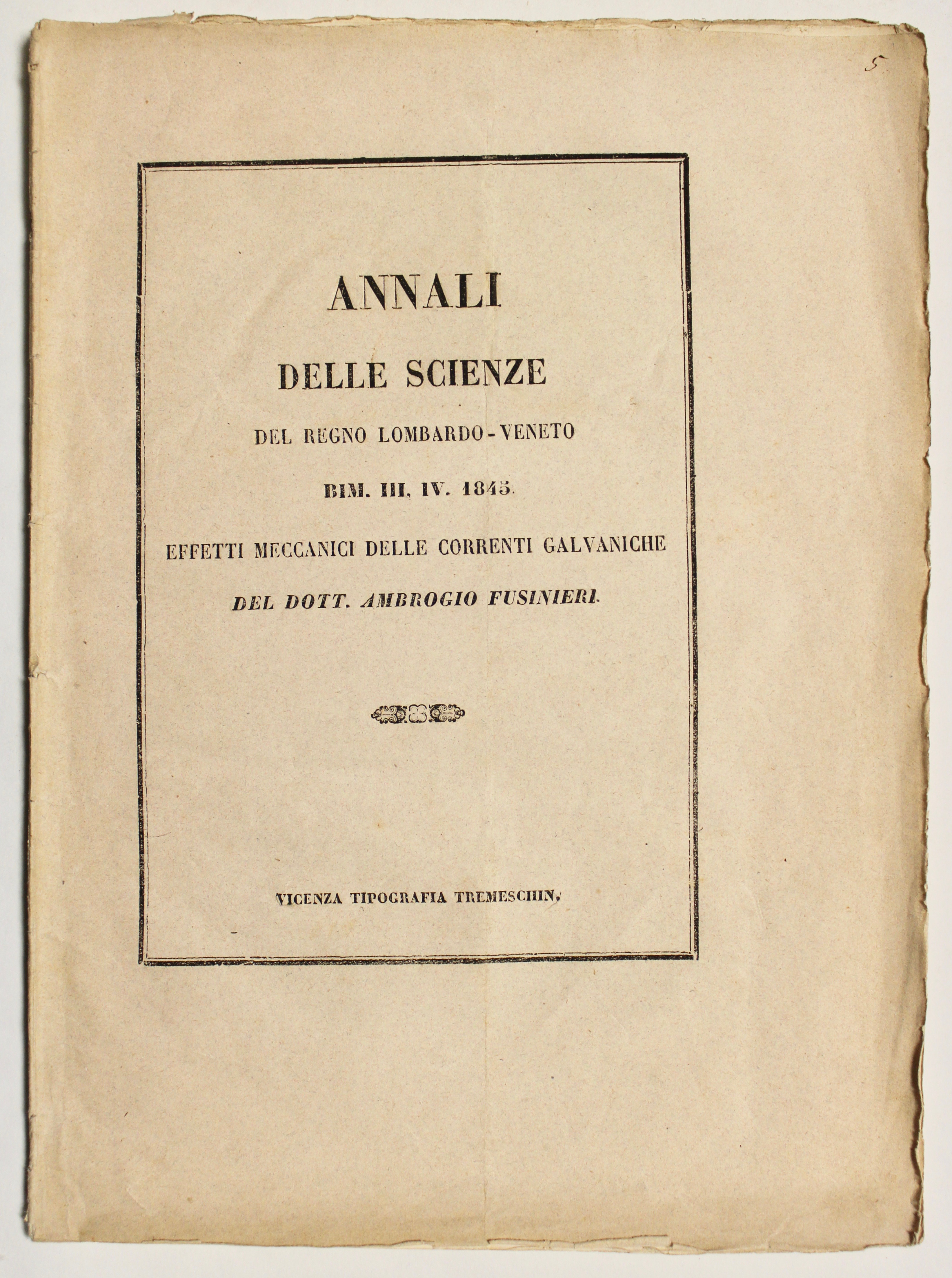Effetti meccanici delle correnti galvaniche.