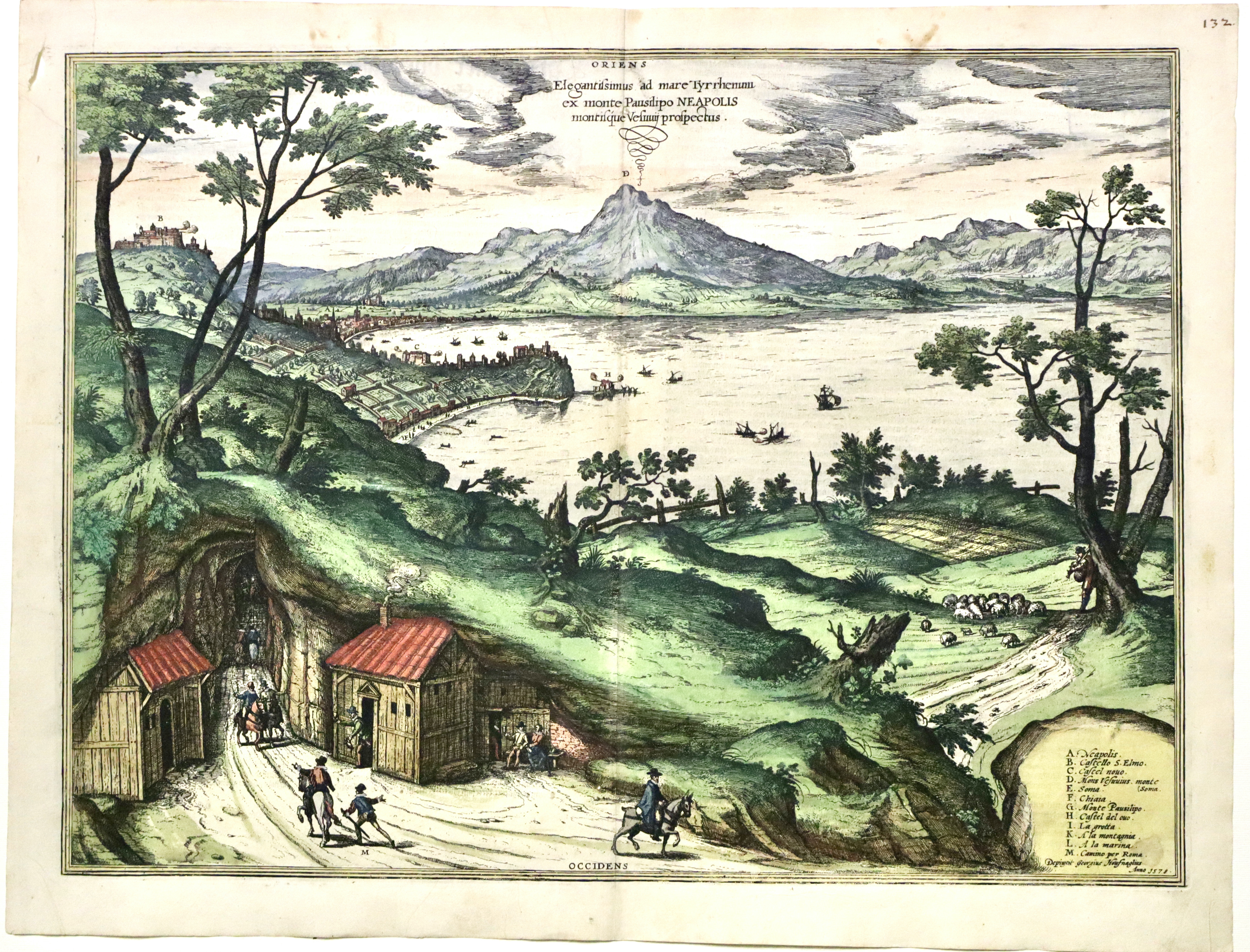 Elegantissimus ad mare Thyrrenum ex monte Pausillipo Neapolis montisque Vesuvij …