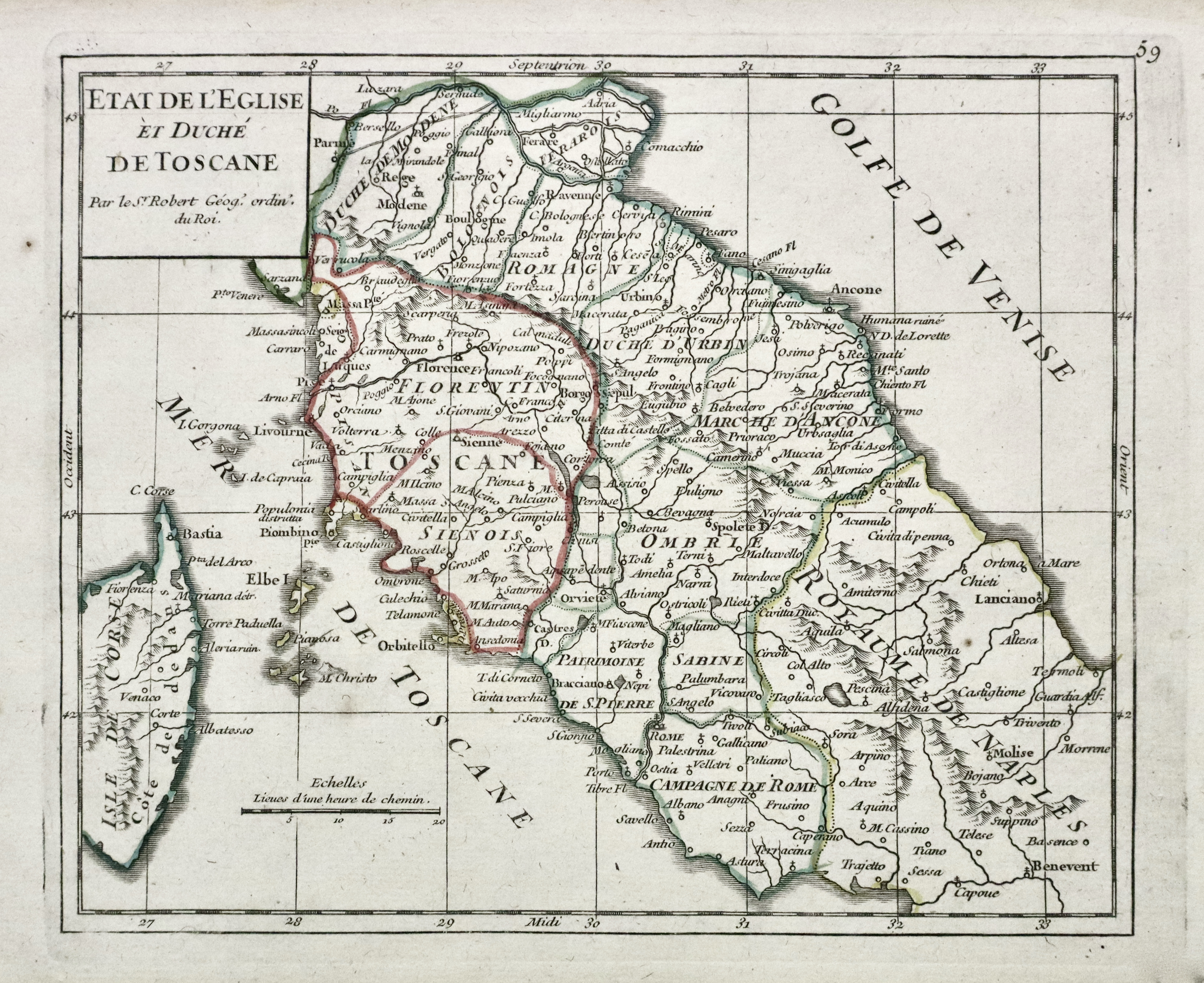 Etat de l'Eglise et Duché de Toscane.