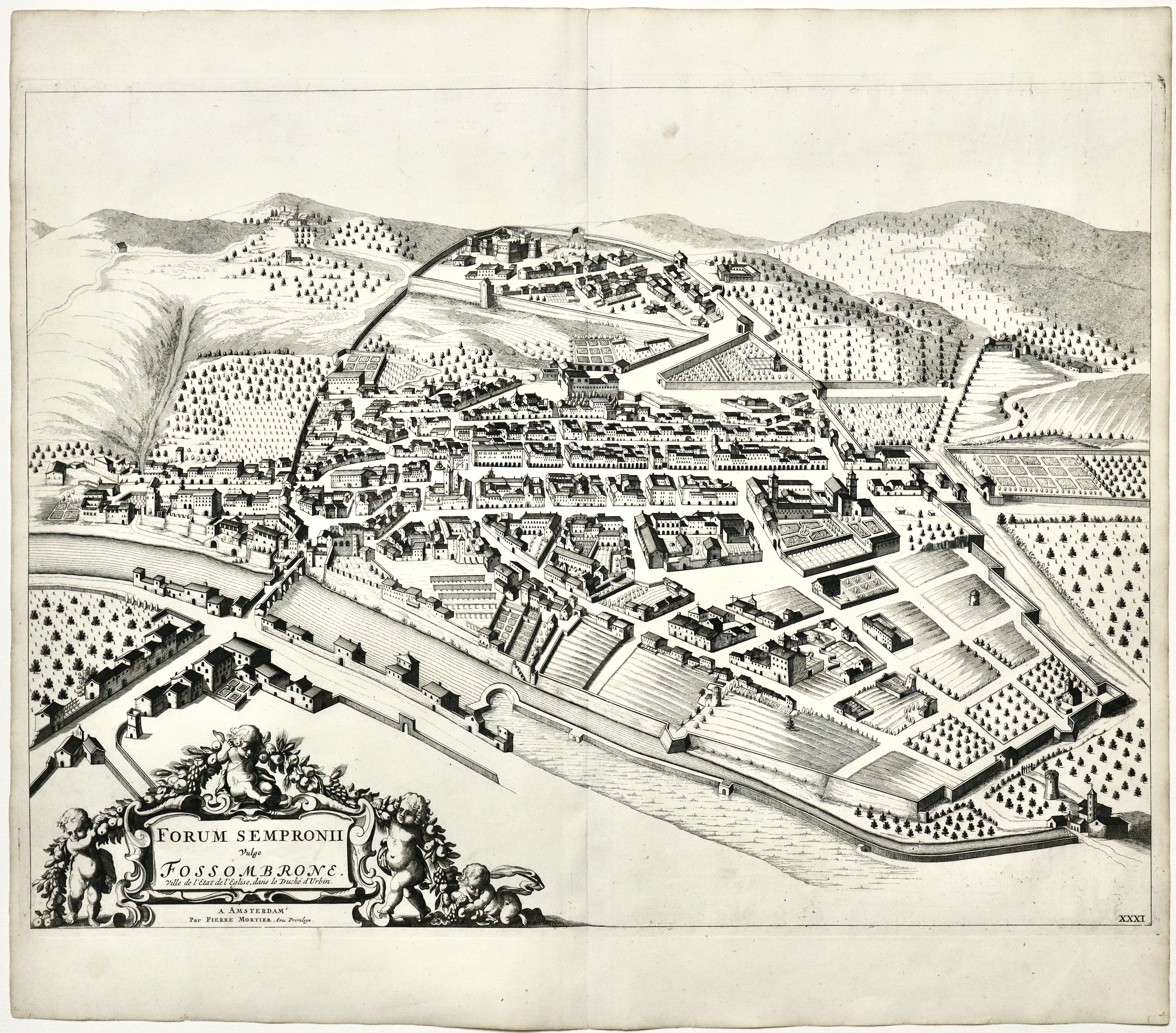 Forum Sempronii vulgo Fossombrone ville de l'Etat de l'Eglise, dans …