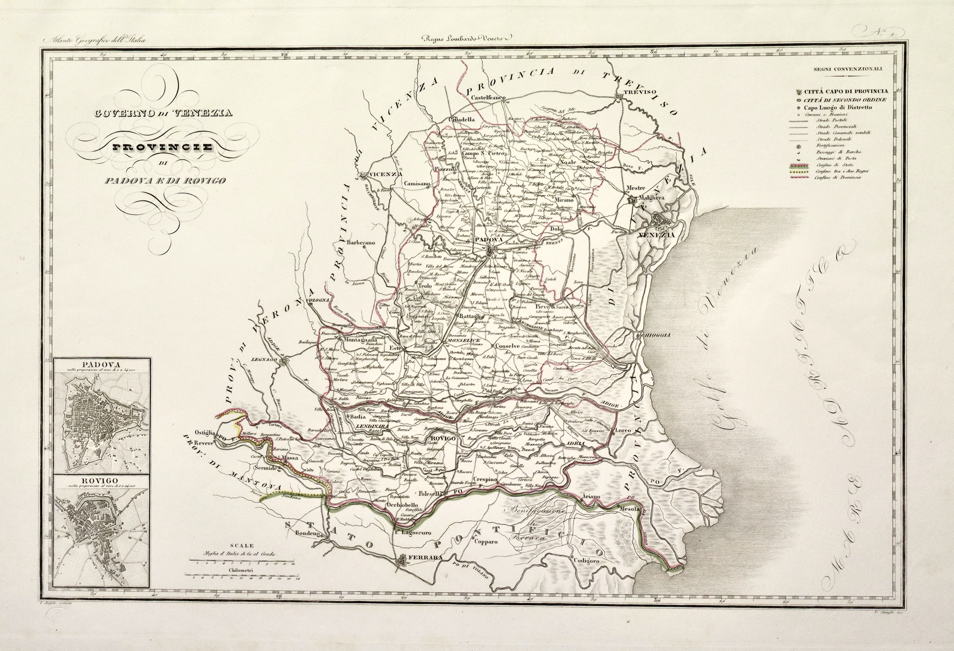 Governo di Venezia provincie di Padova e di Rovigo.