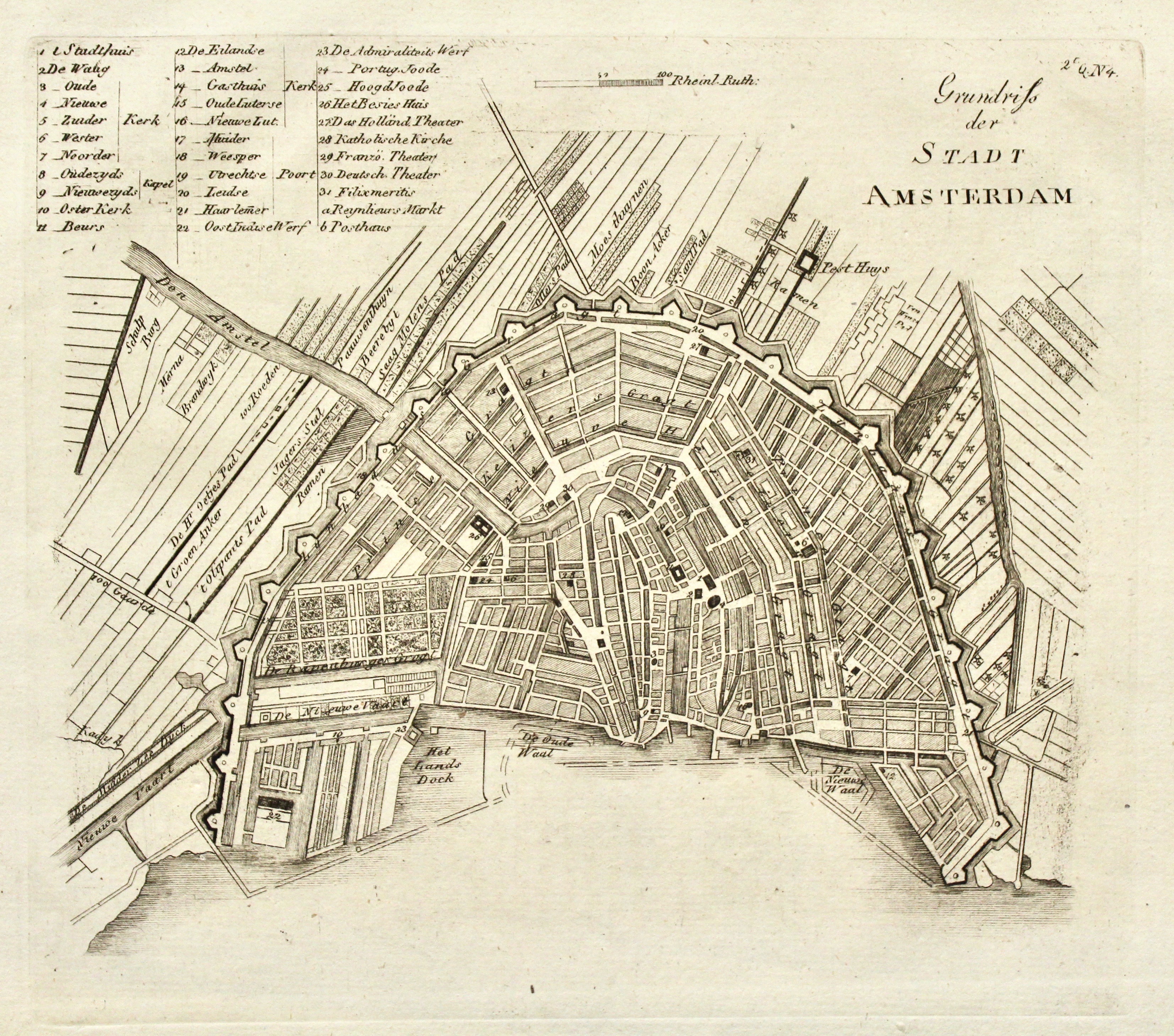 Grundriss der Stadt Amsterdam
