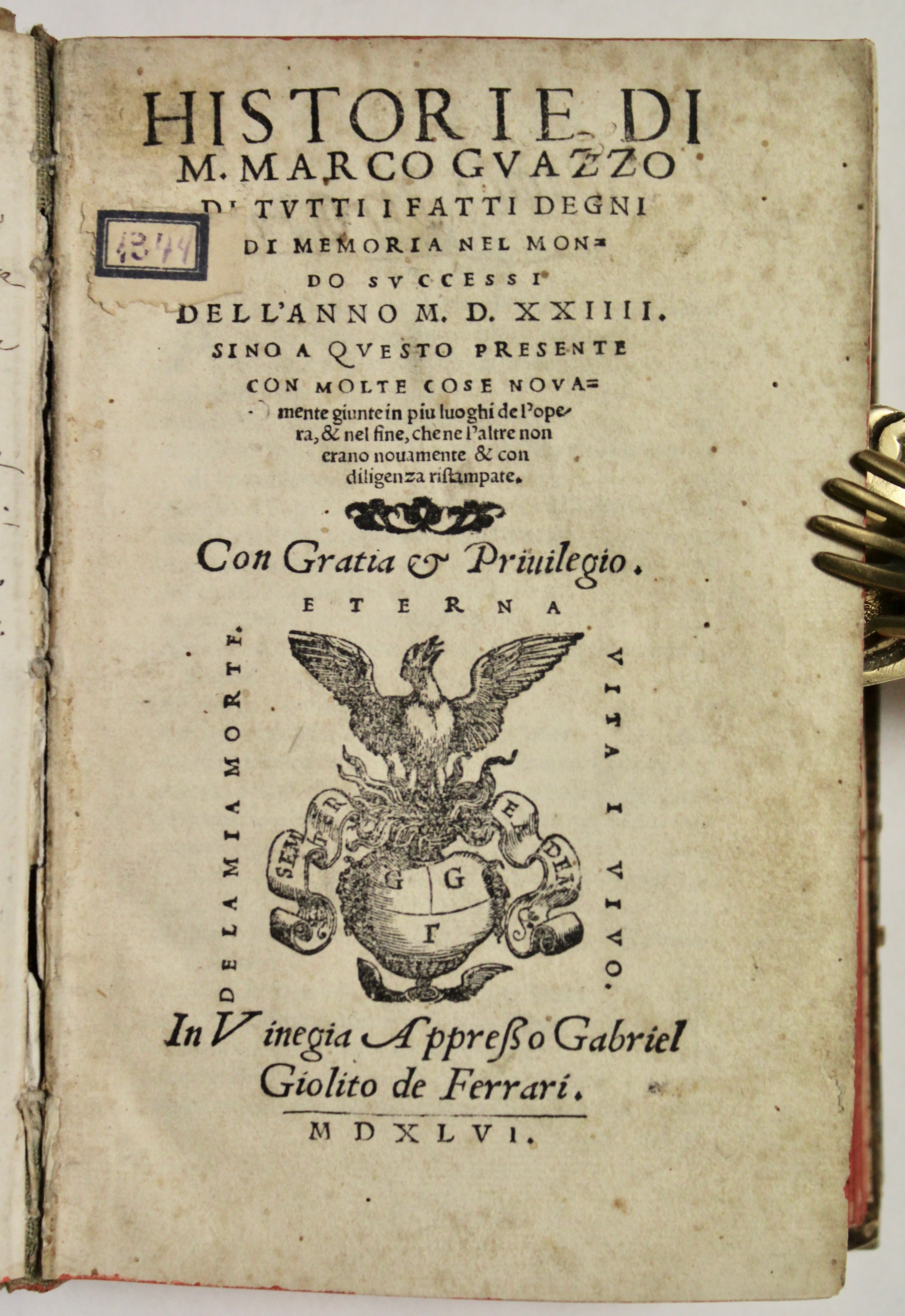 Historie di tutti i fatti degni di memoria nel mondo …