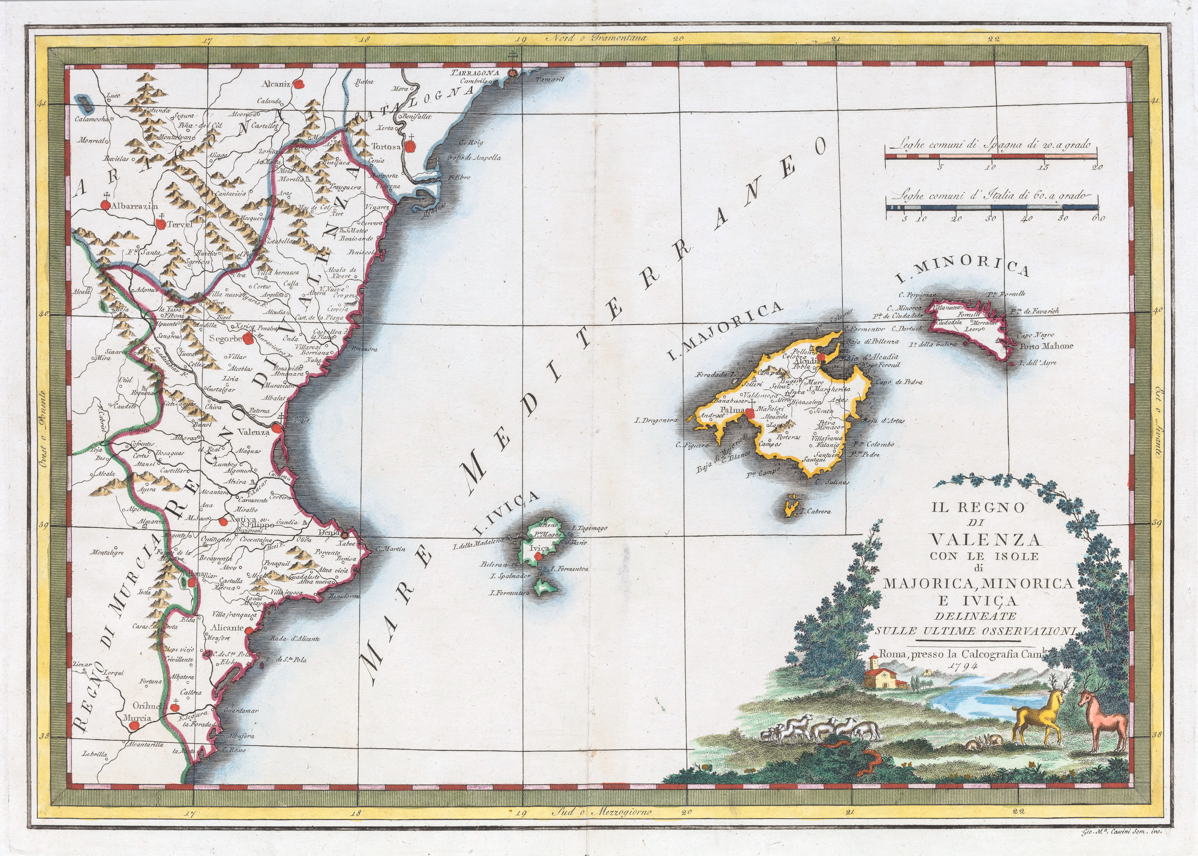 Il regno di Valenza con le isole di Majorica, Minorica …