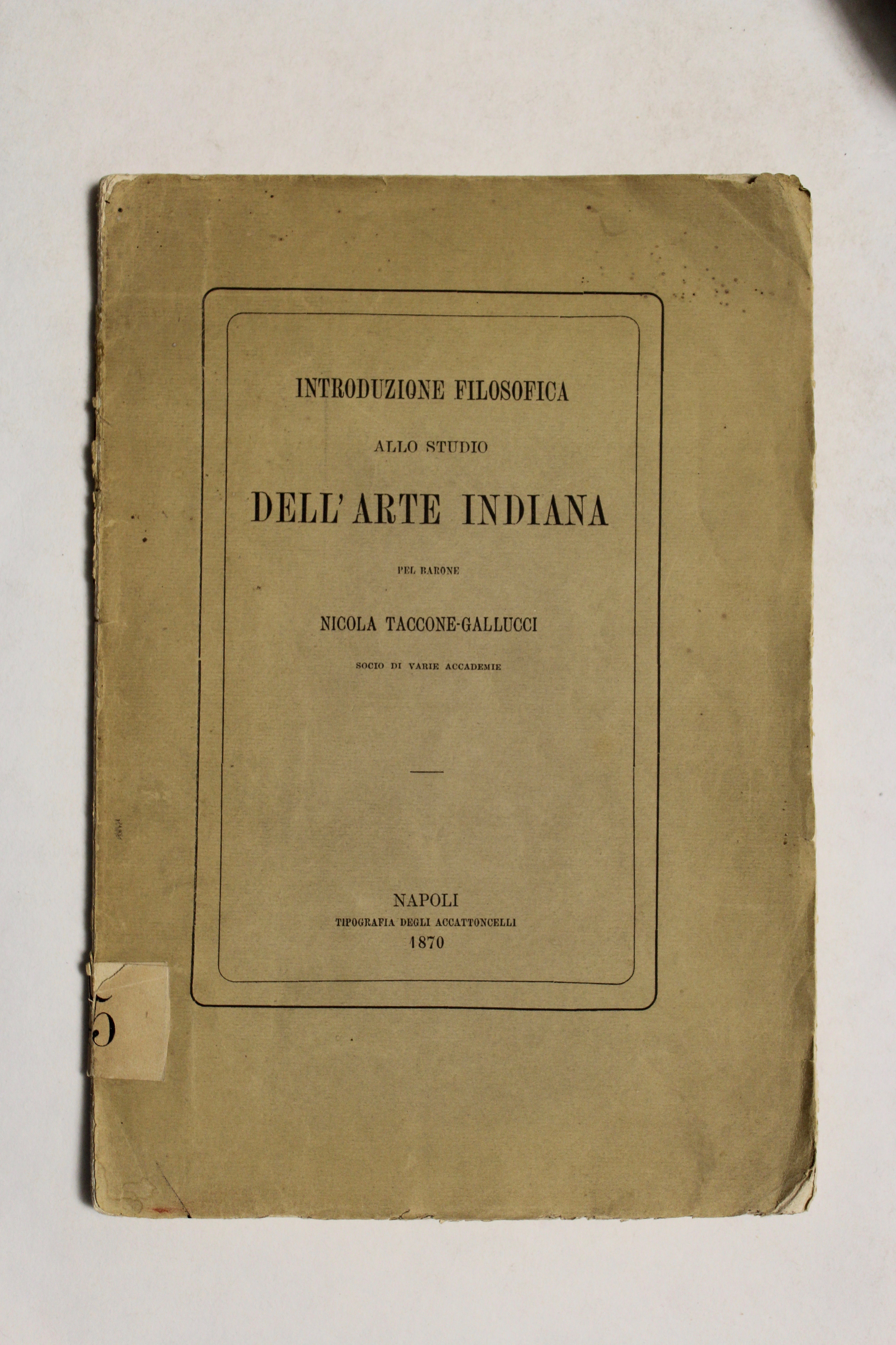 Introduzione filosofica allo studio dell'arte indiana.