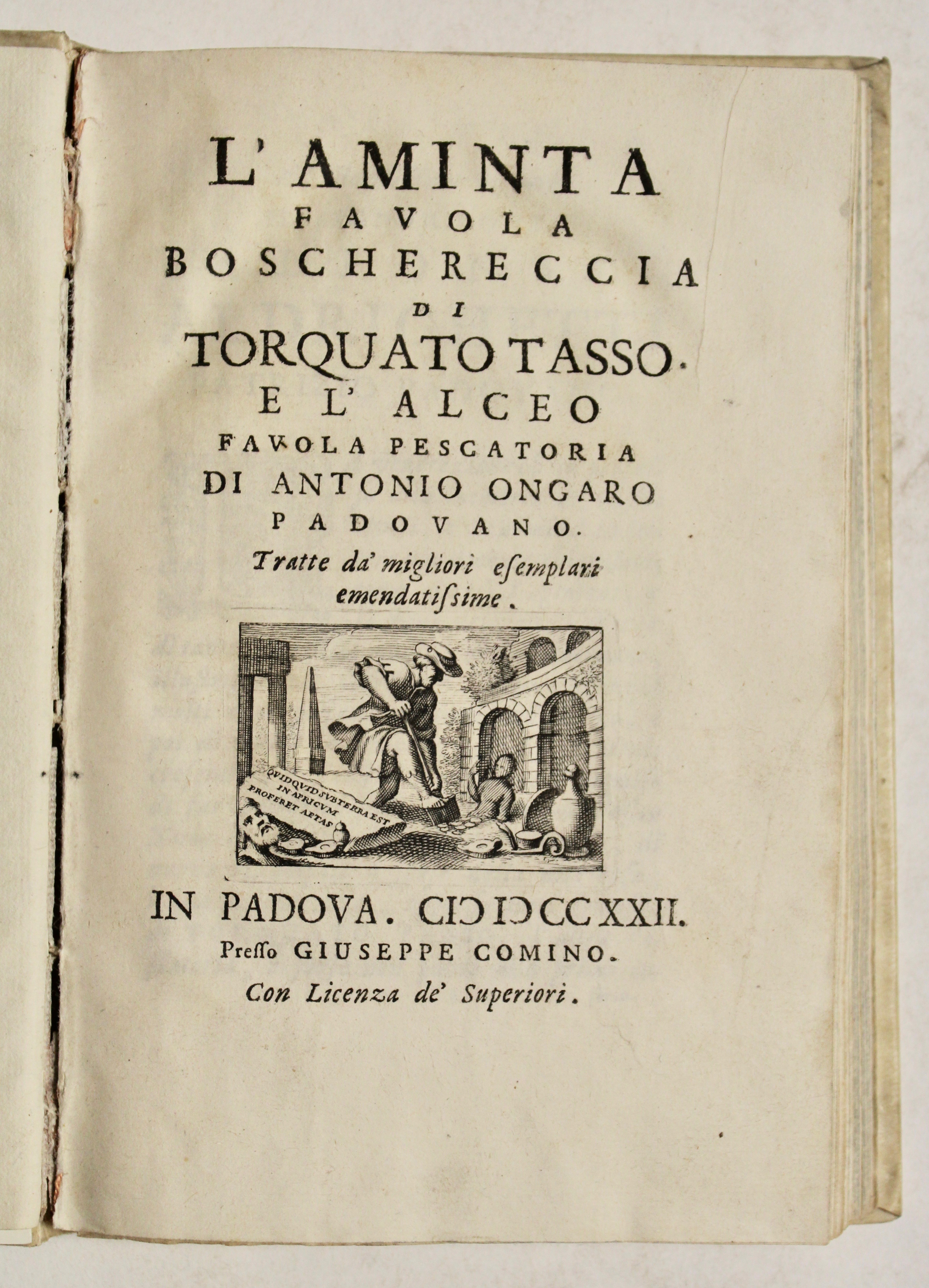 L'Aminta favola boschereccia di Torquato Tasso e l'Alceo favola pescatoria …