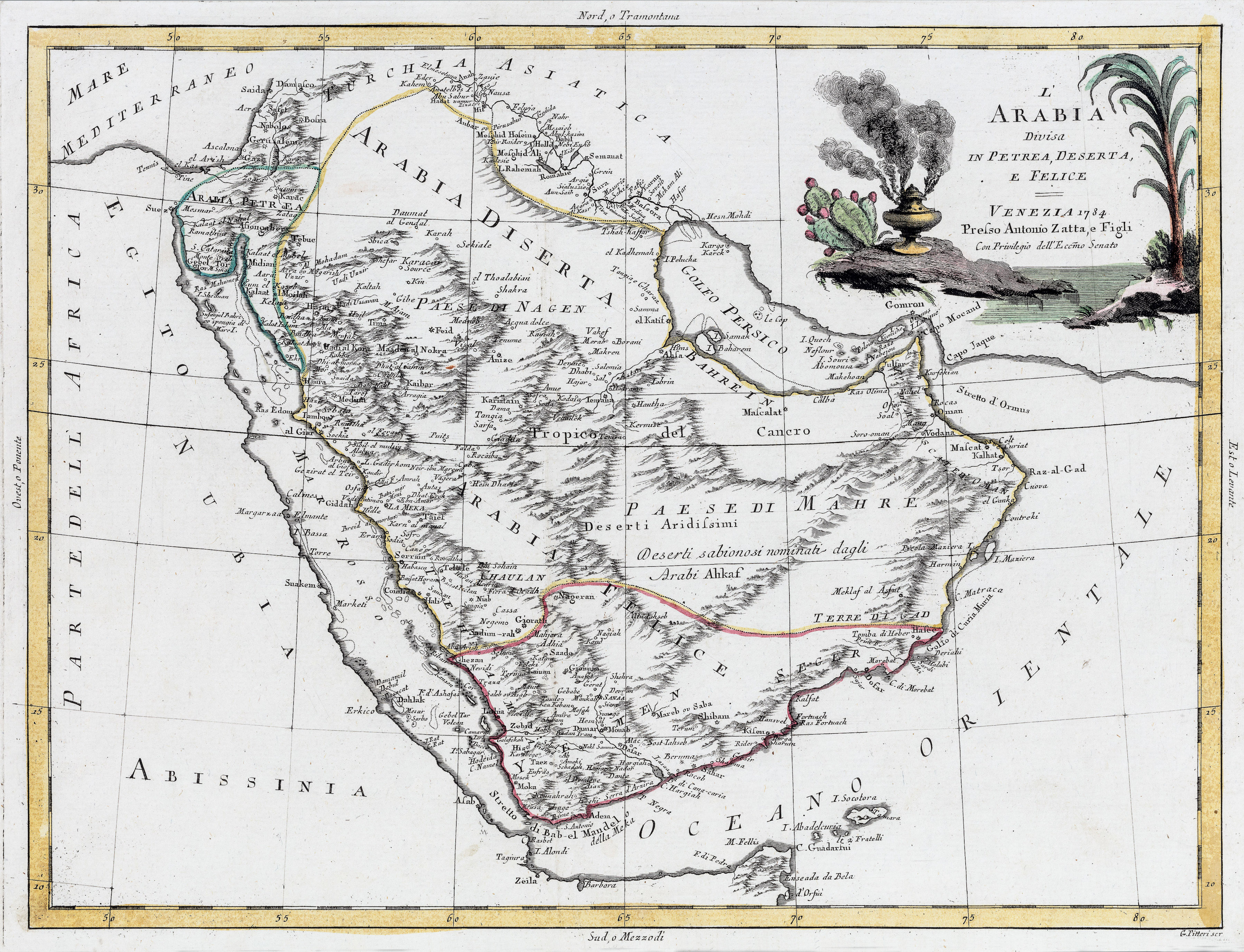 L'Arabia divisa in petrea, deserta e felice