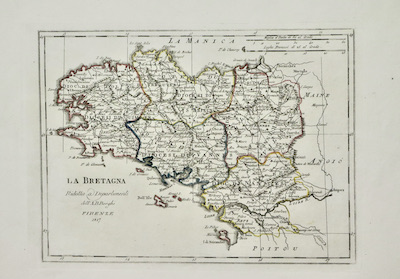 La Bretagna ridotta a dipartimenti