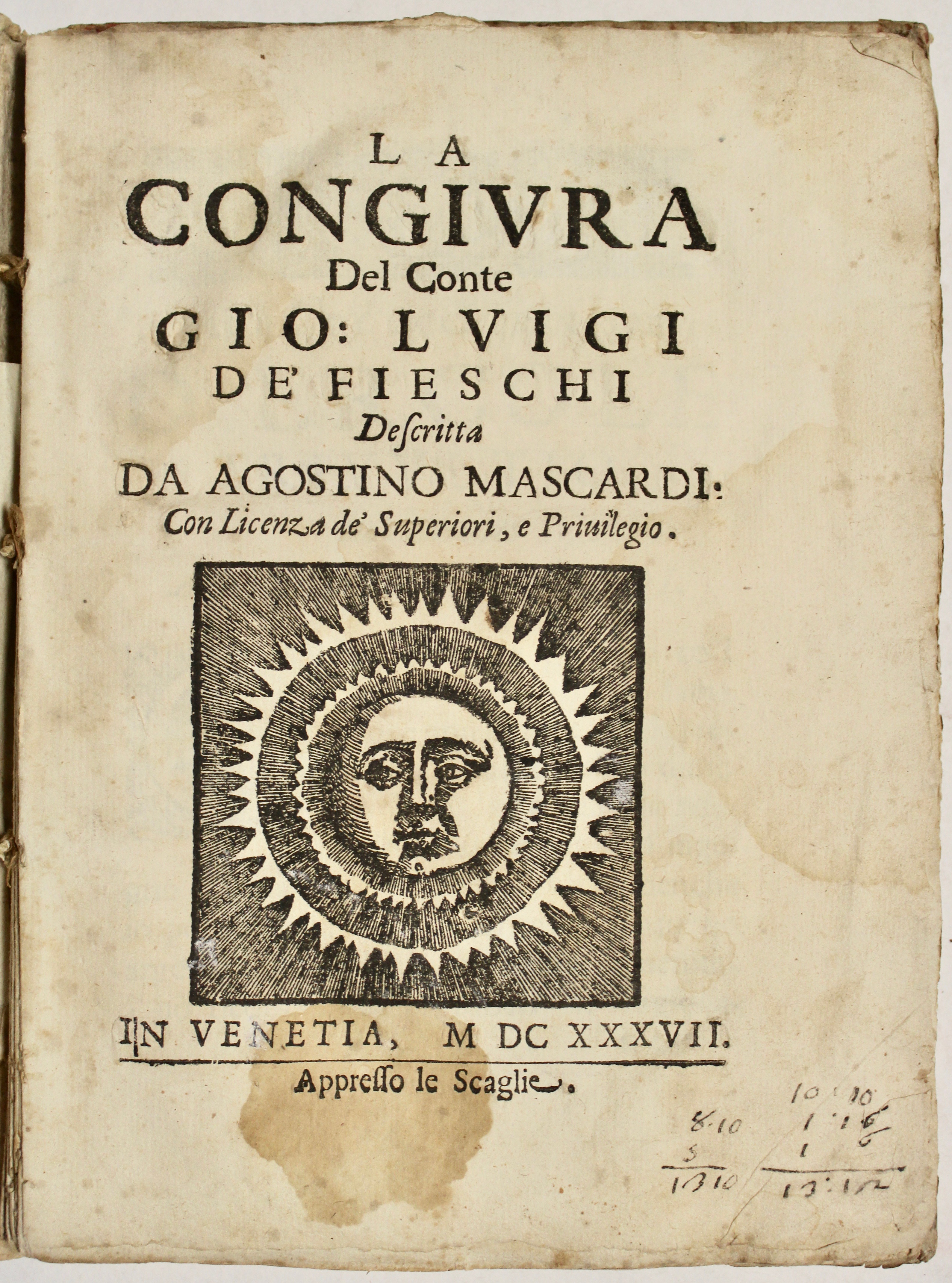La congiura del Conte Gio: Luigi De' Fieschi