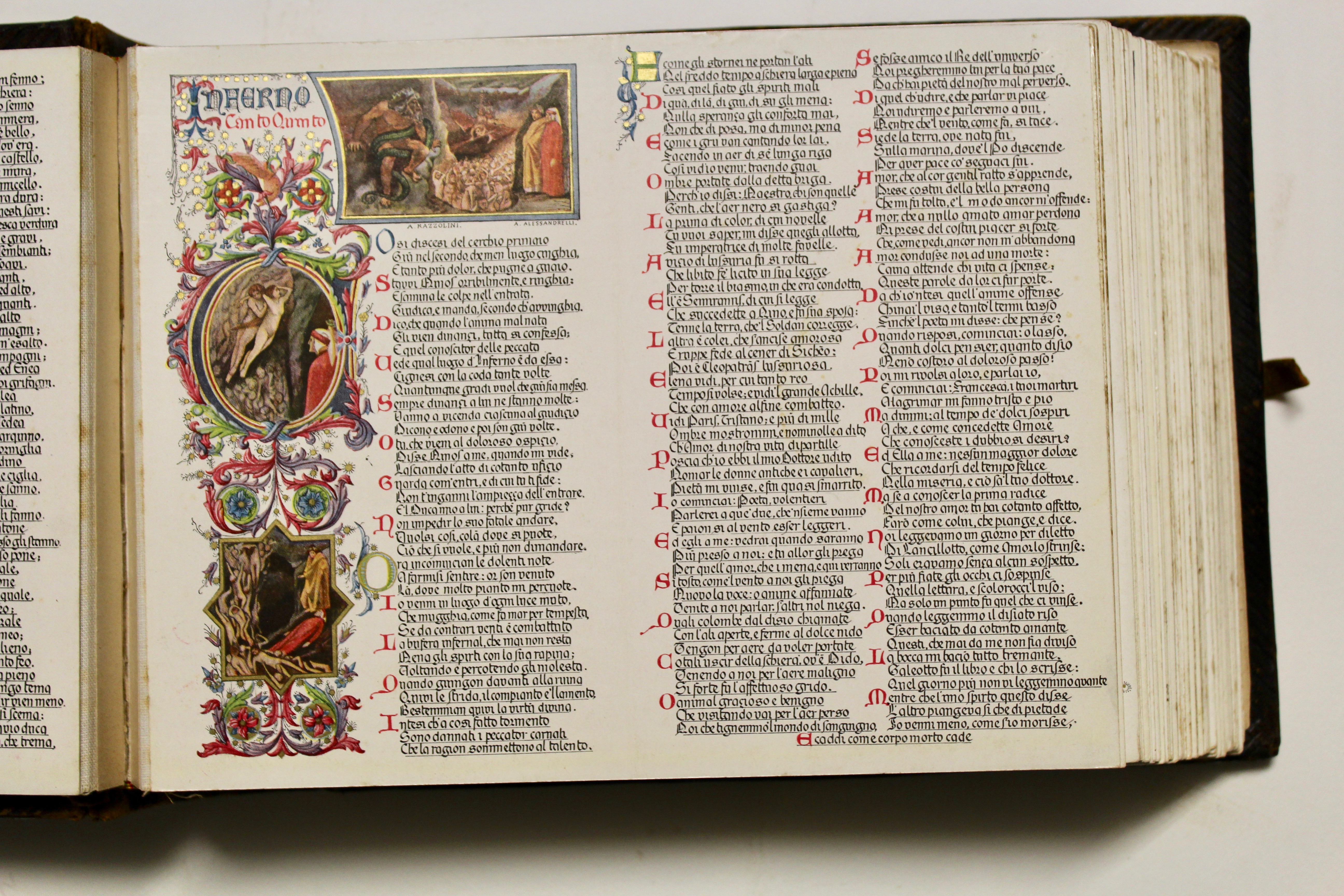 La Divina Commedia illustrata da Attilio Razzolini di Firenze