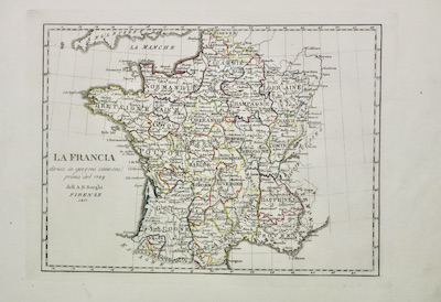 La Francia divisa in governi come era prima del 1789