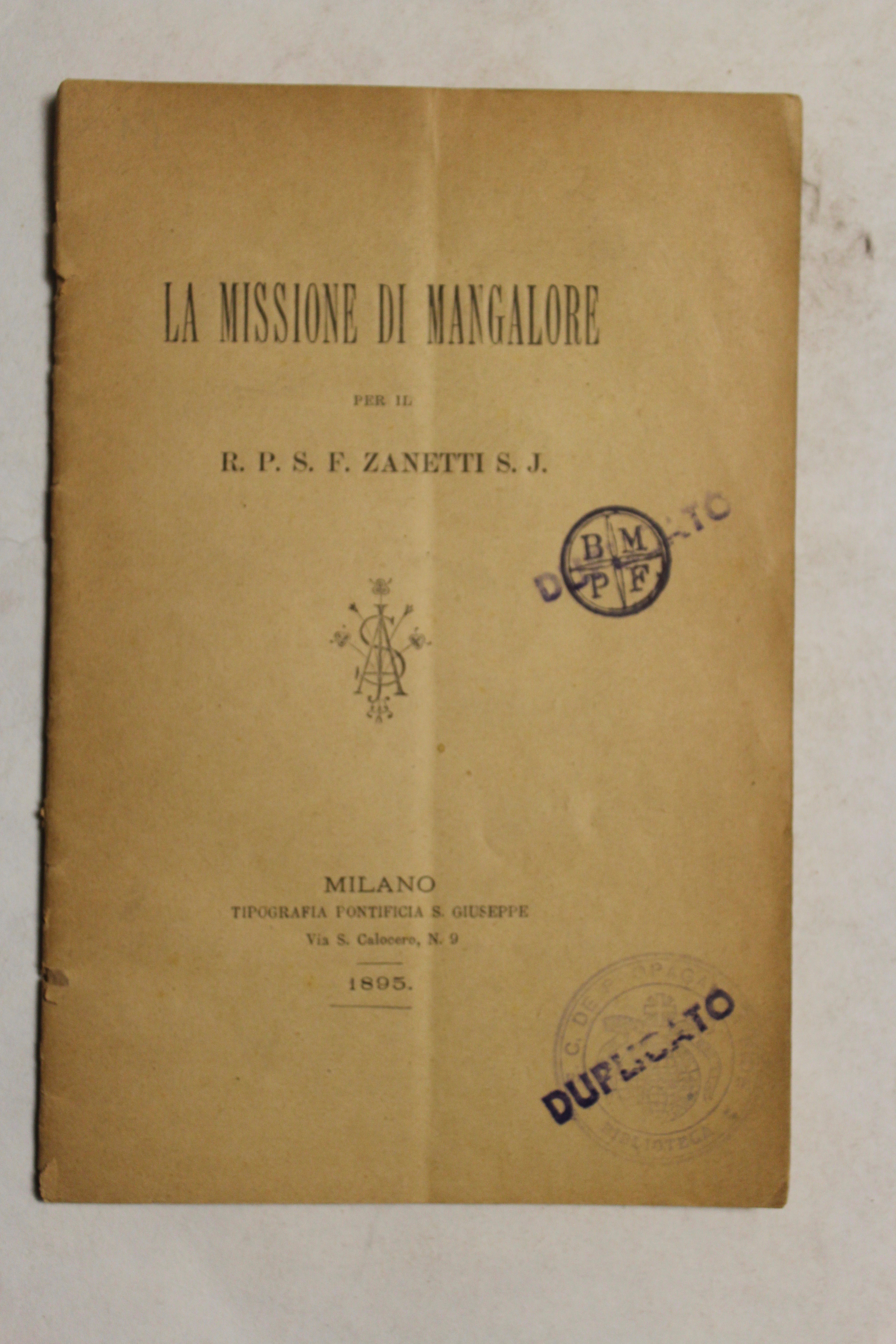 La missione di Mangalore.