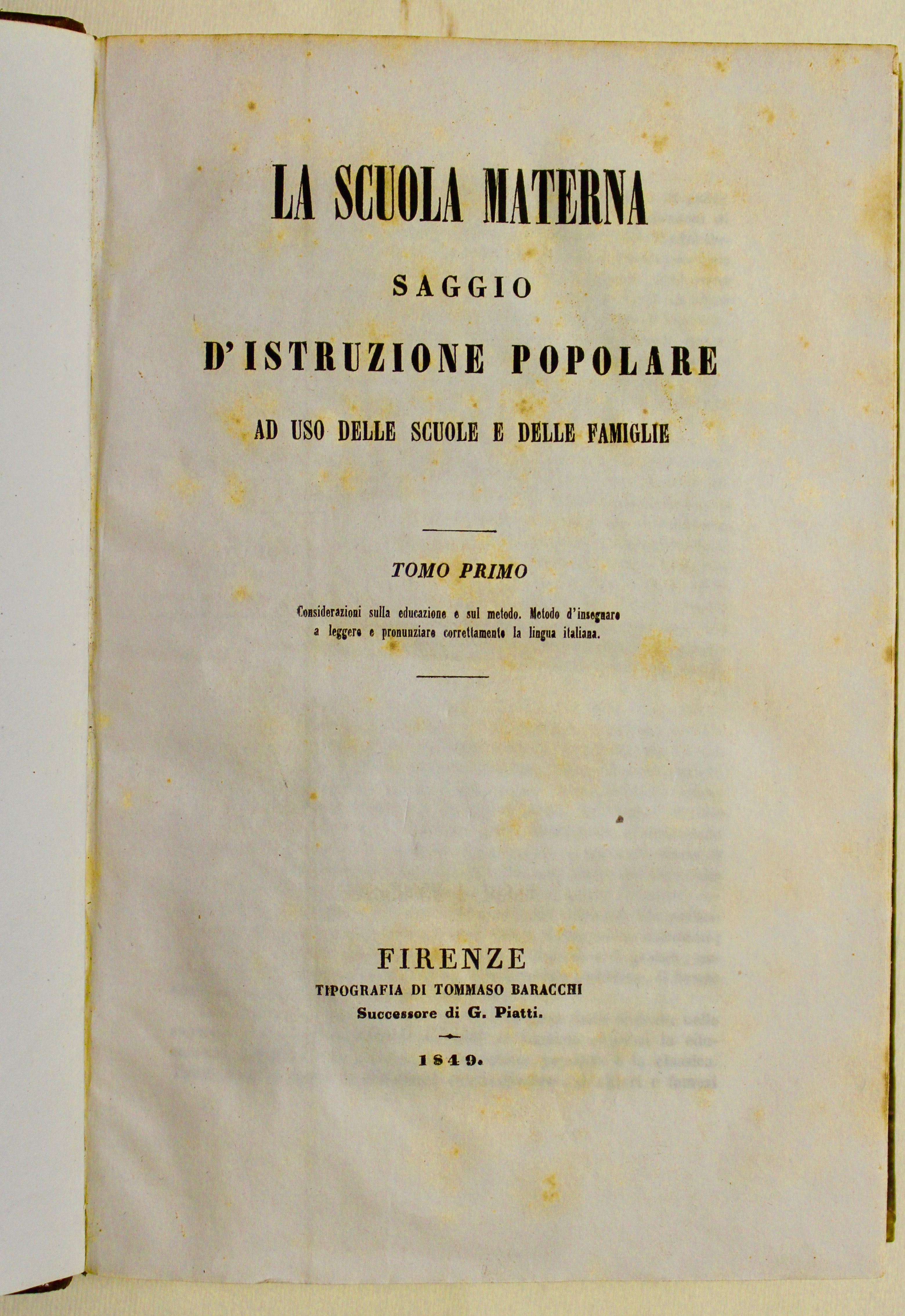 La scuola materna saggio d'istruzione popolare ad uso delle scuole …