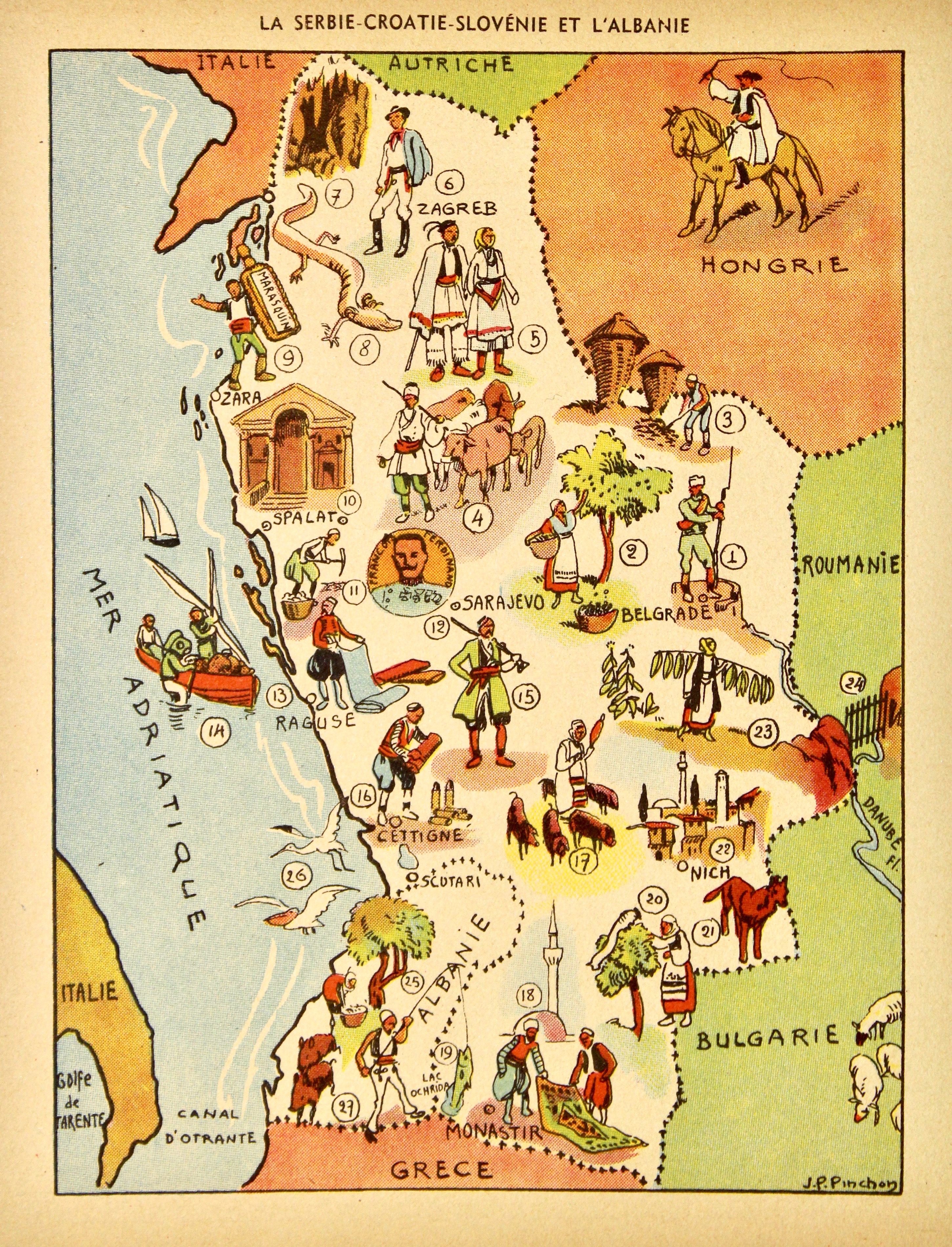 La Serbie-Croatie-Slovenie et l'Albanie