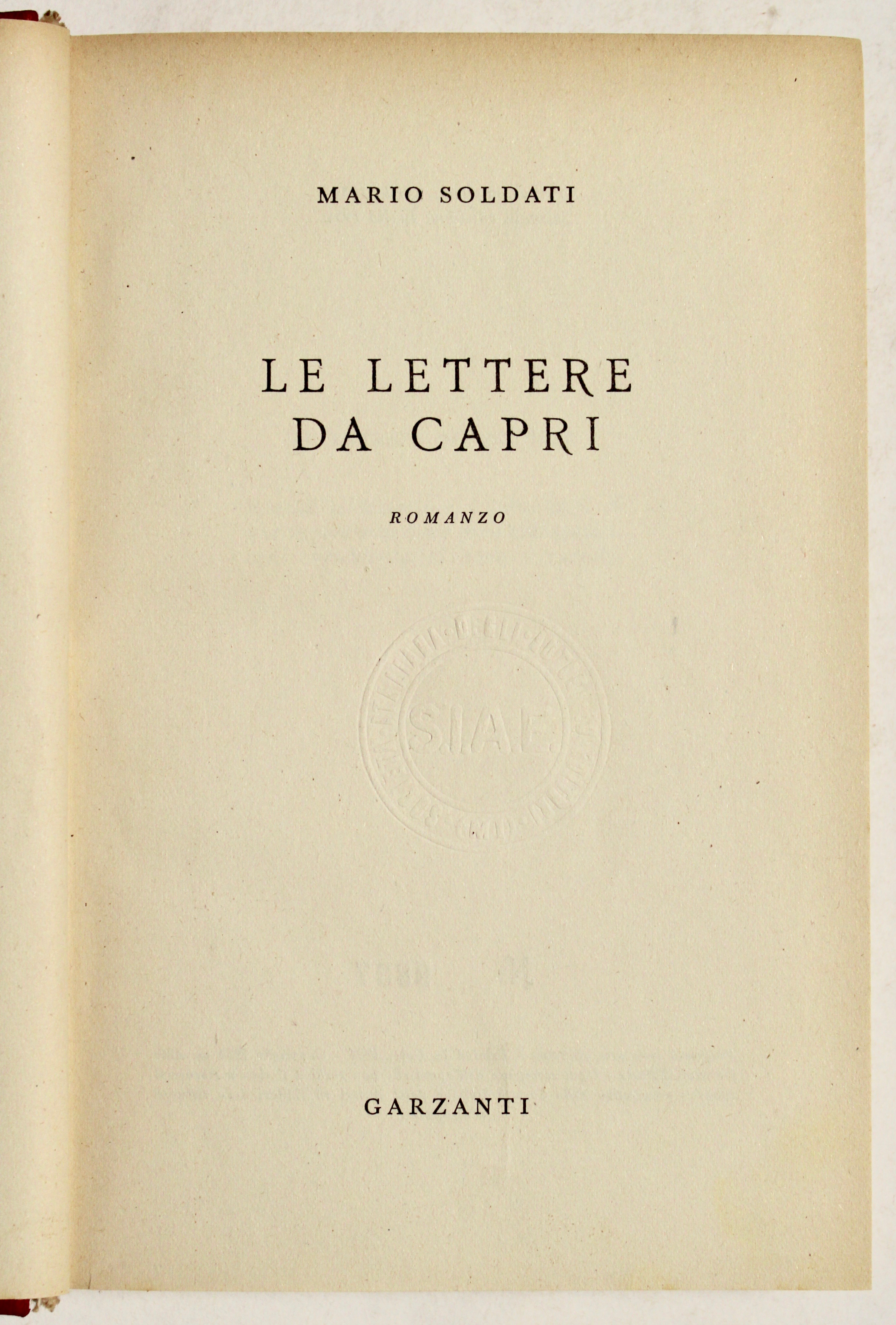 Le lettere da Capri Romanzo