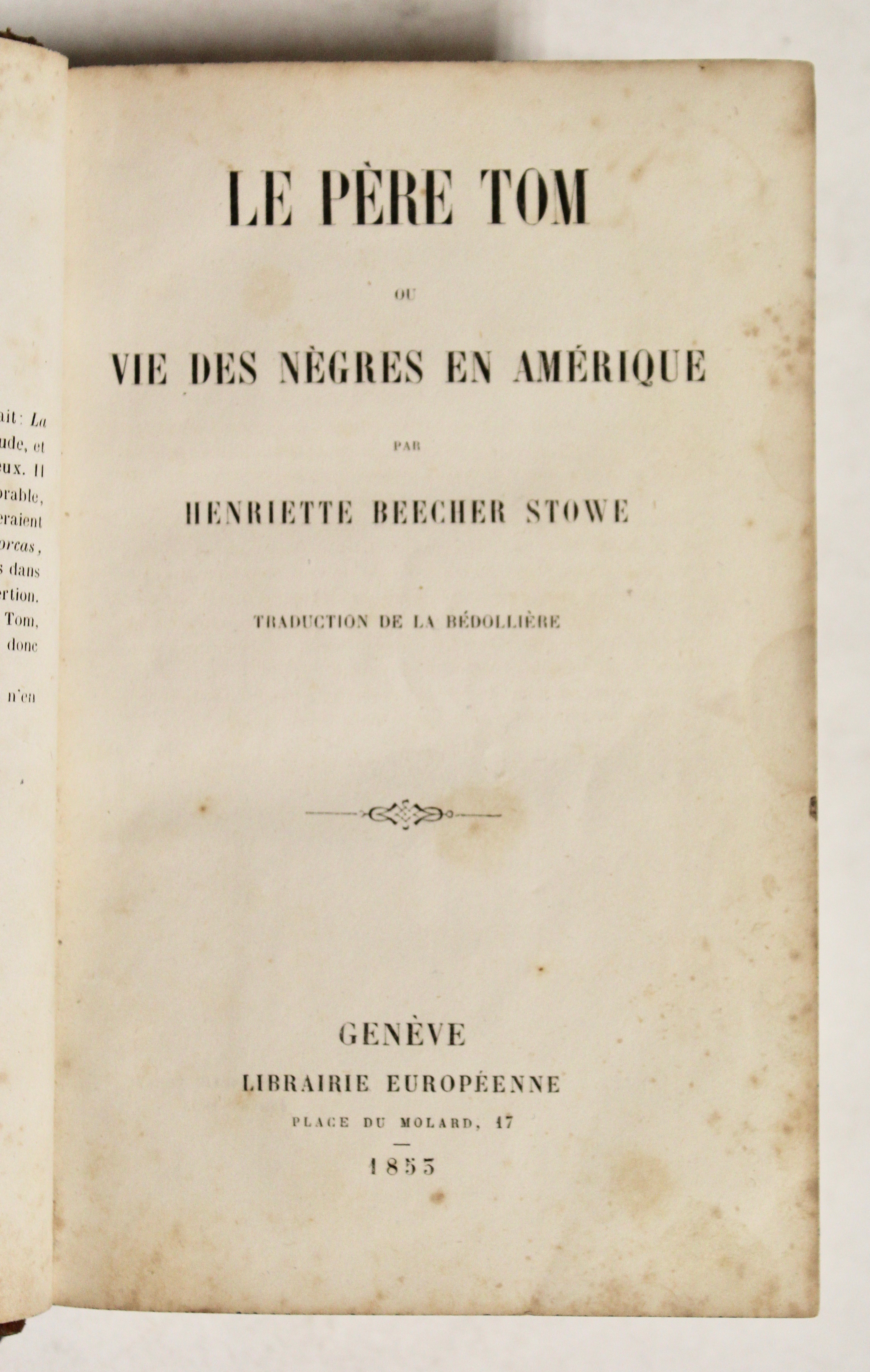 Le père Tom ou vie des nègres en Amérique.