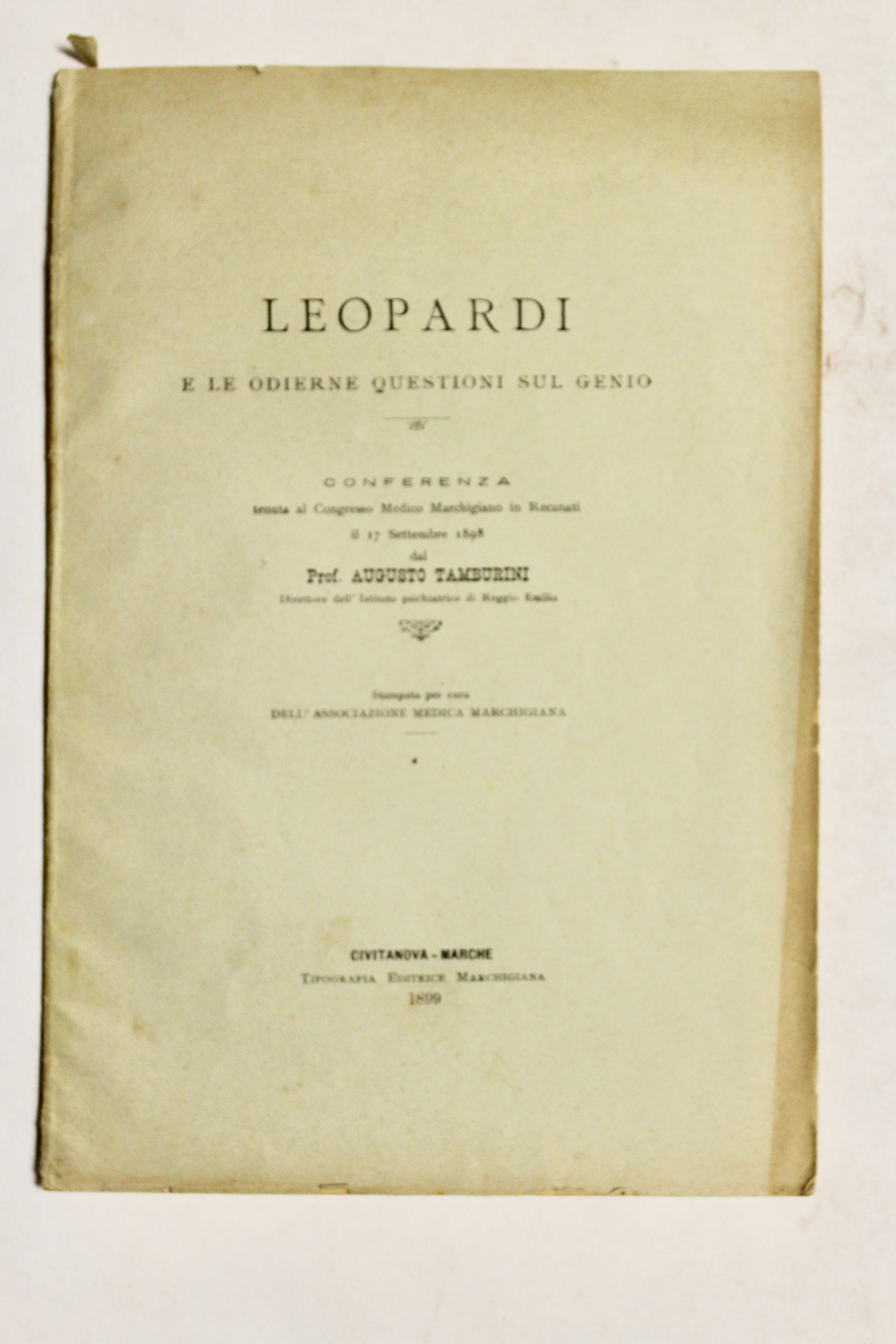 Leopardi e le odierne questioni sul genio.