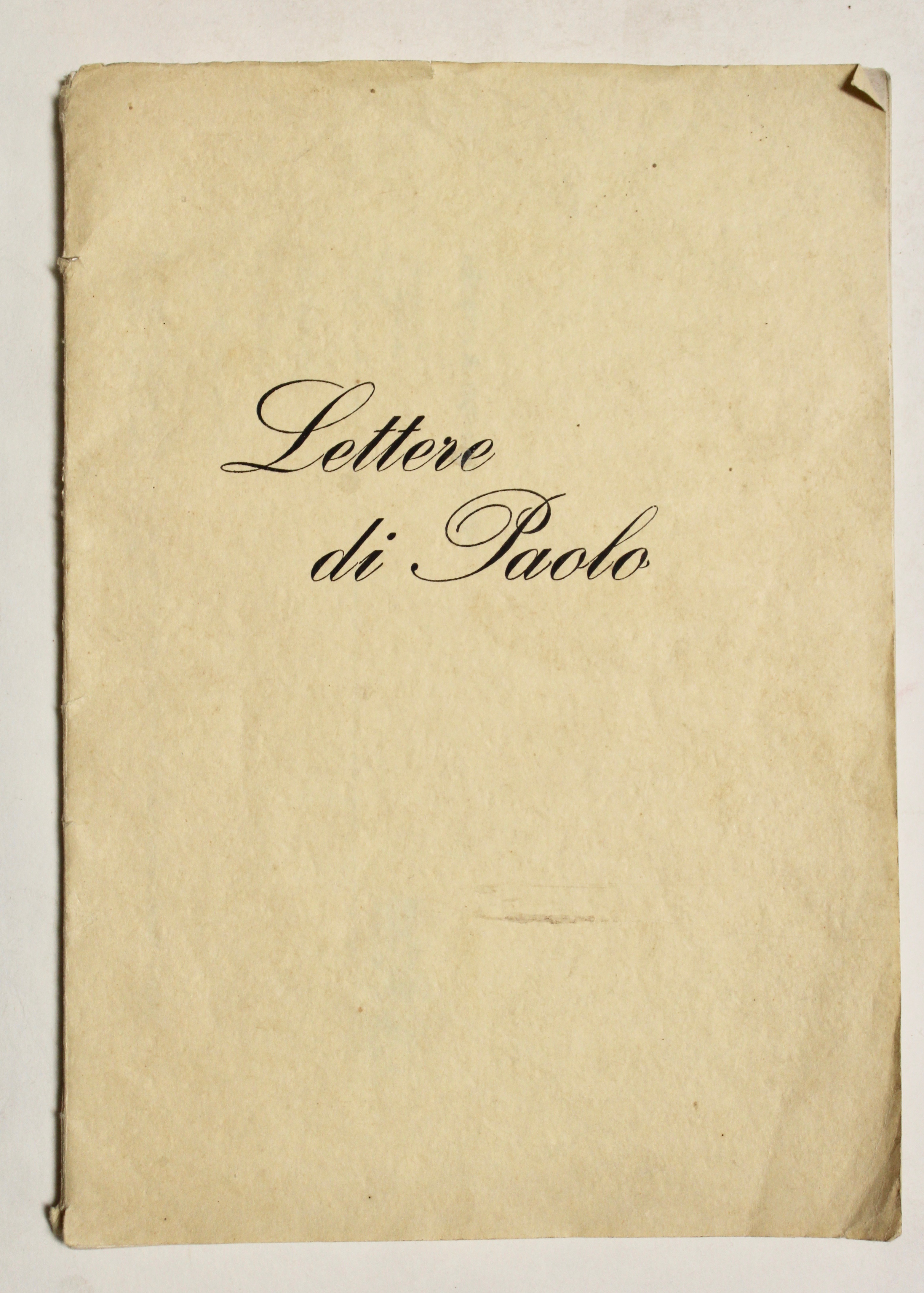 Lettere di Paolo.