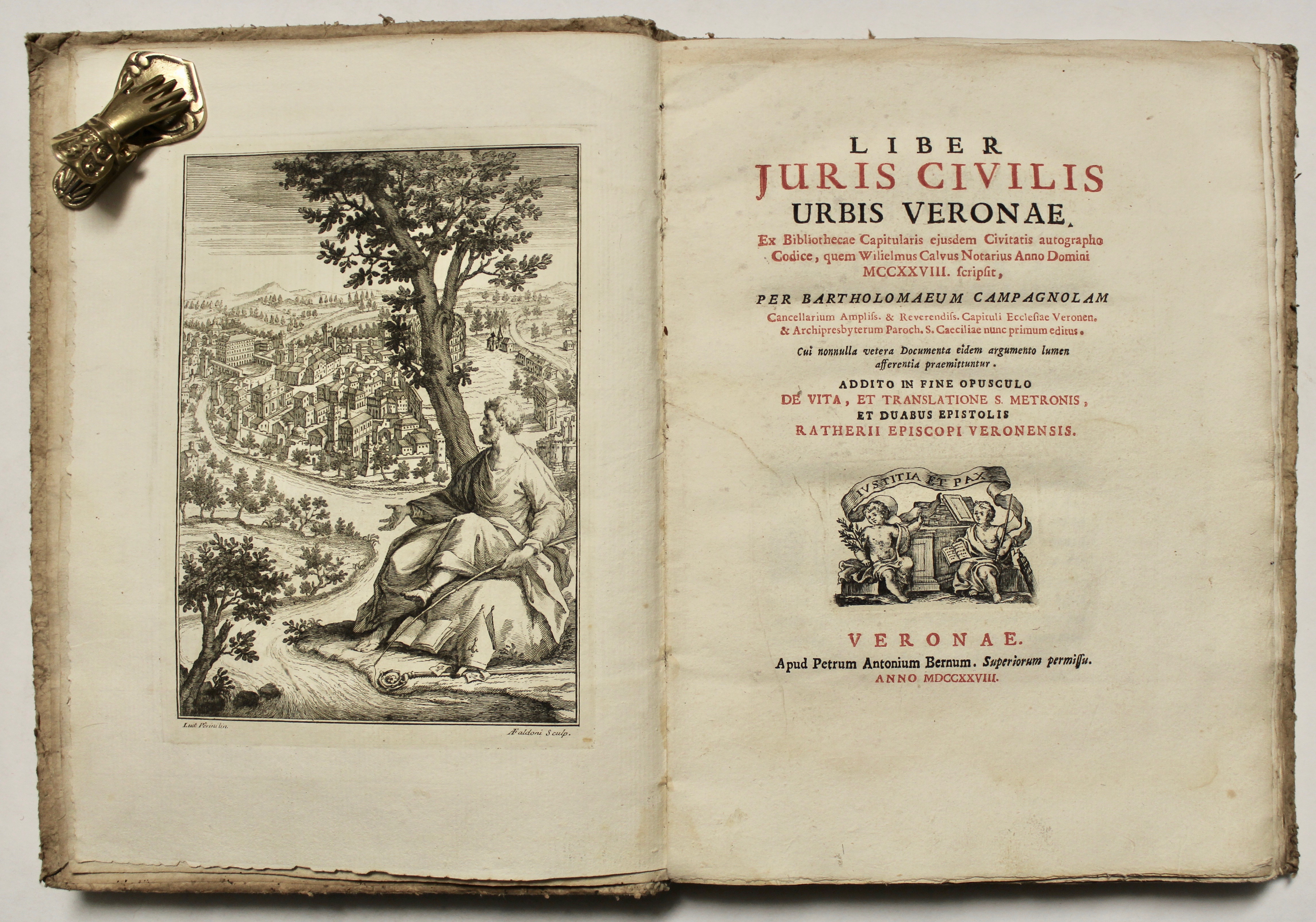 Liber Juris Civilis urbis Veronae. Ex Bibliothecae Capitularis ejusdem Civitatis …
