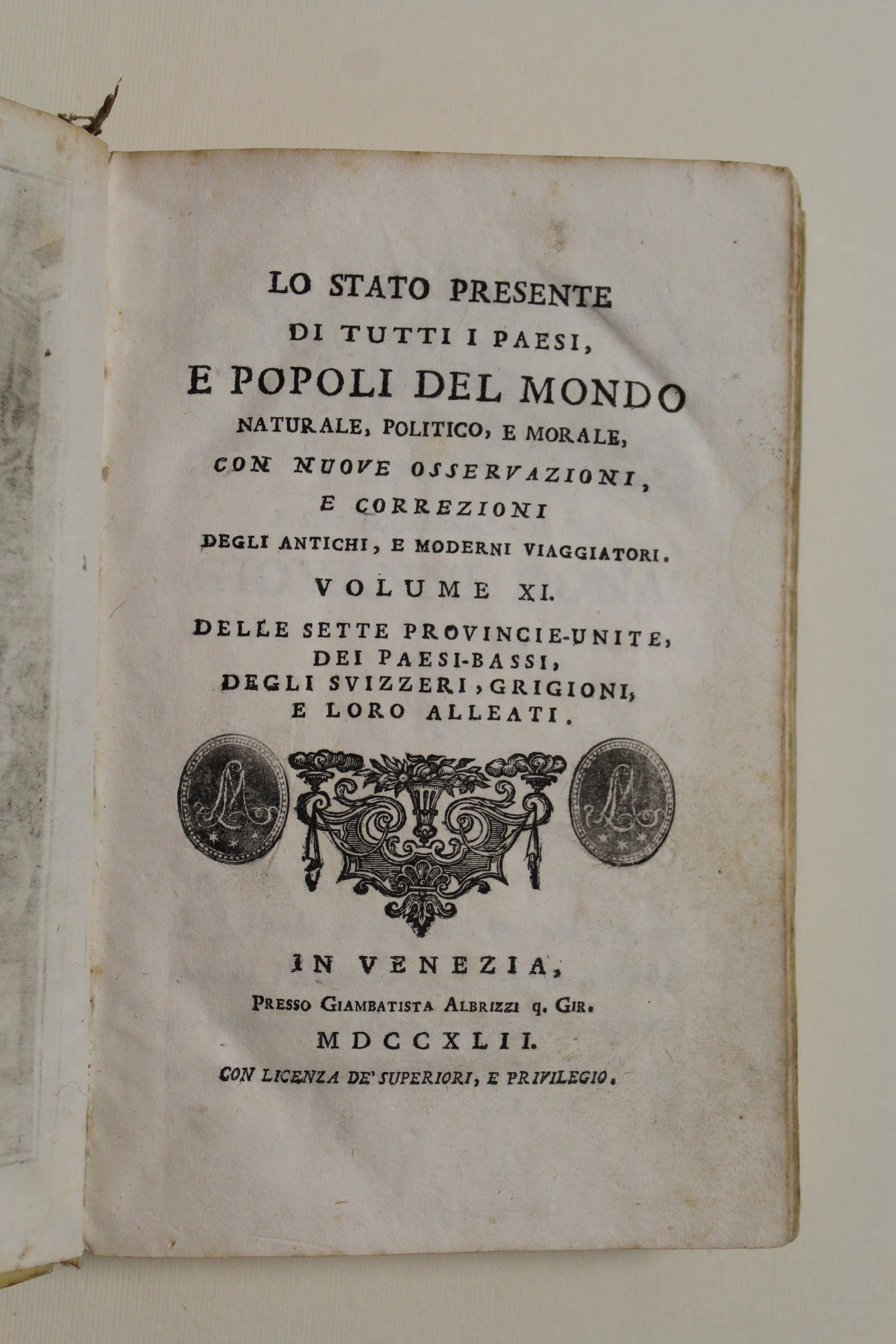 Lo Stato presente di tutti i Paesi, e Popoli del …