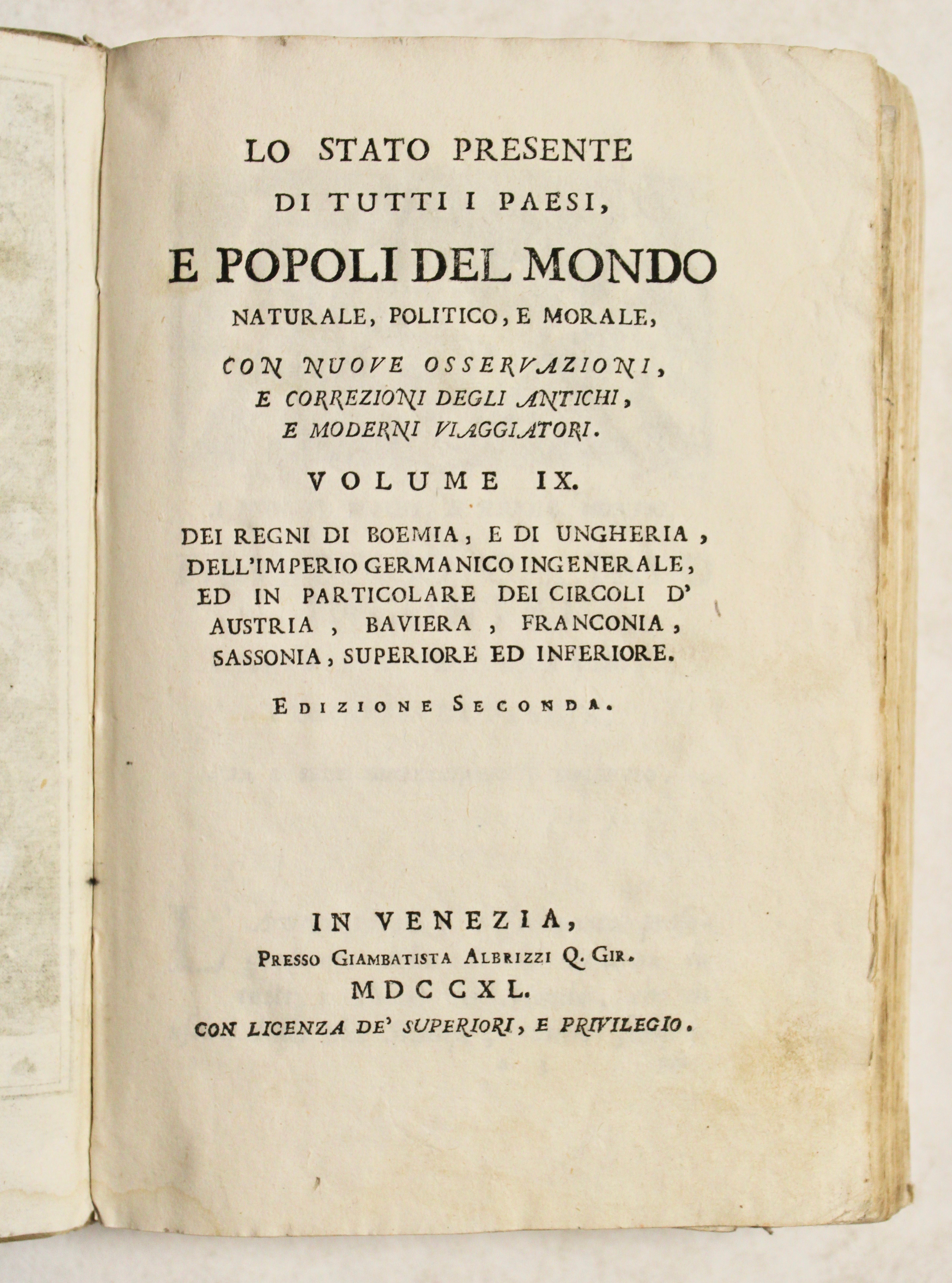 Lo stato presente di tutti i paesi e popoli del …