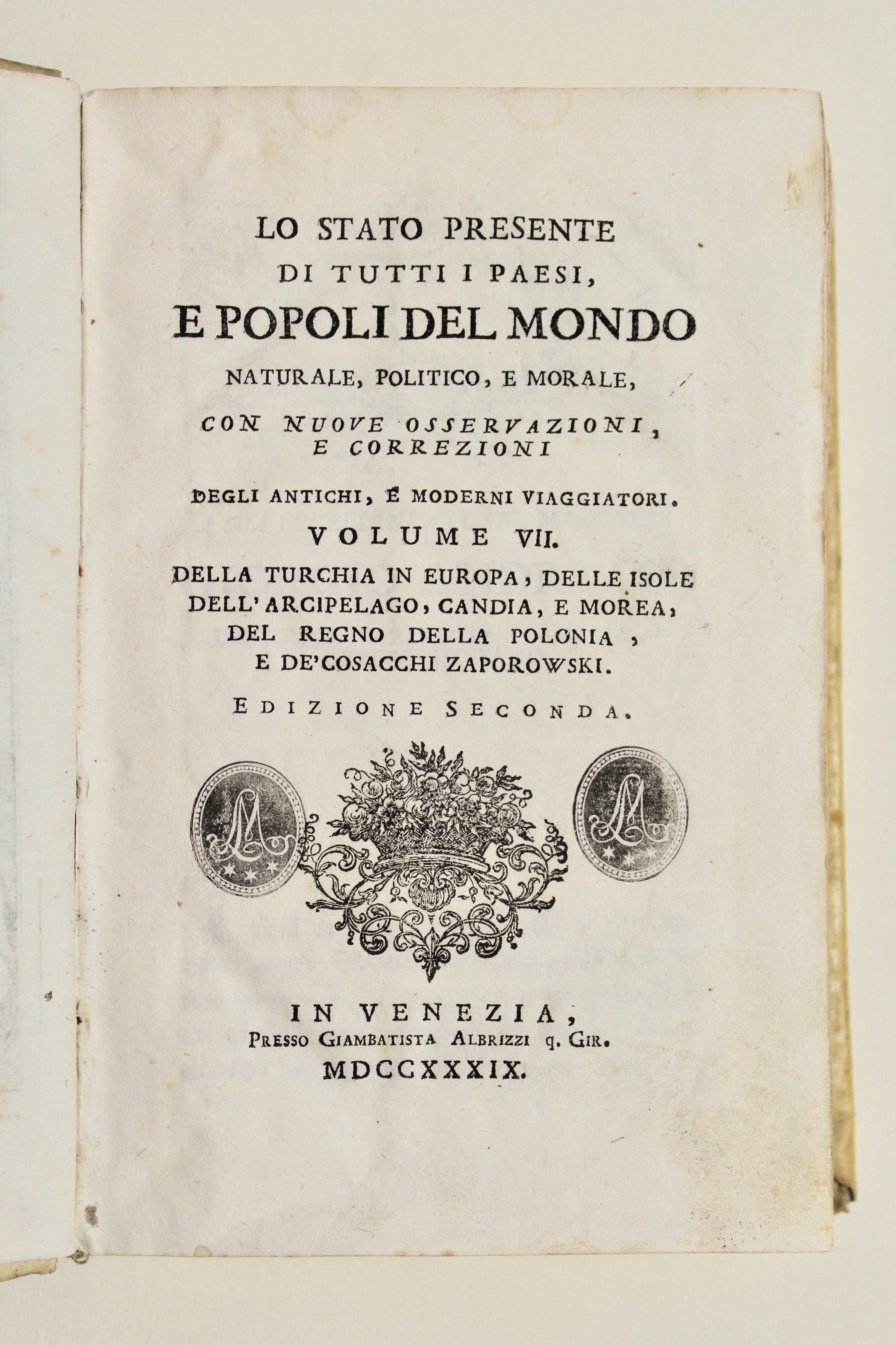 Lo stato presente di tutti i paesi e popoli del …
