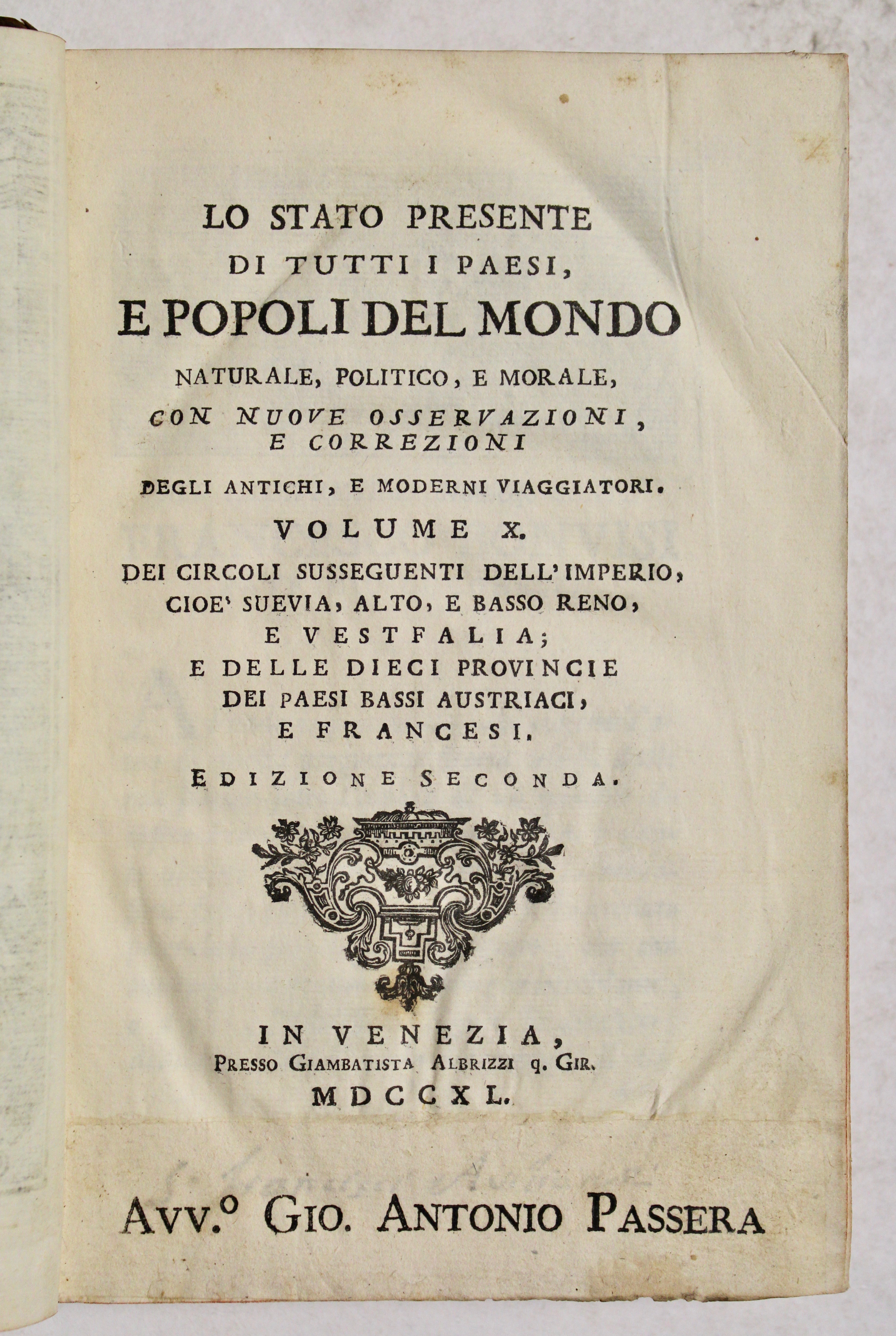 Lo stato presente di tutti i paesi e popoli del …