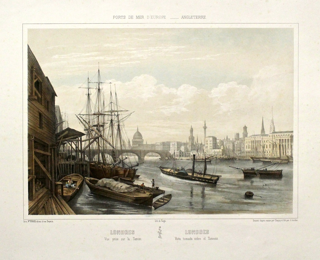 Londres. Vue prise sur la Tamise - Londres, vista tomaia …