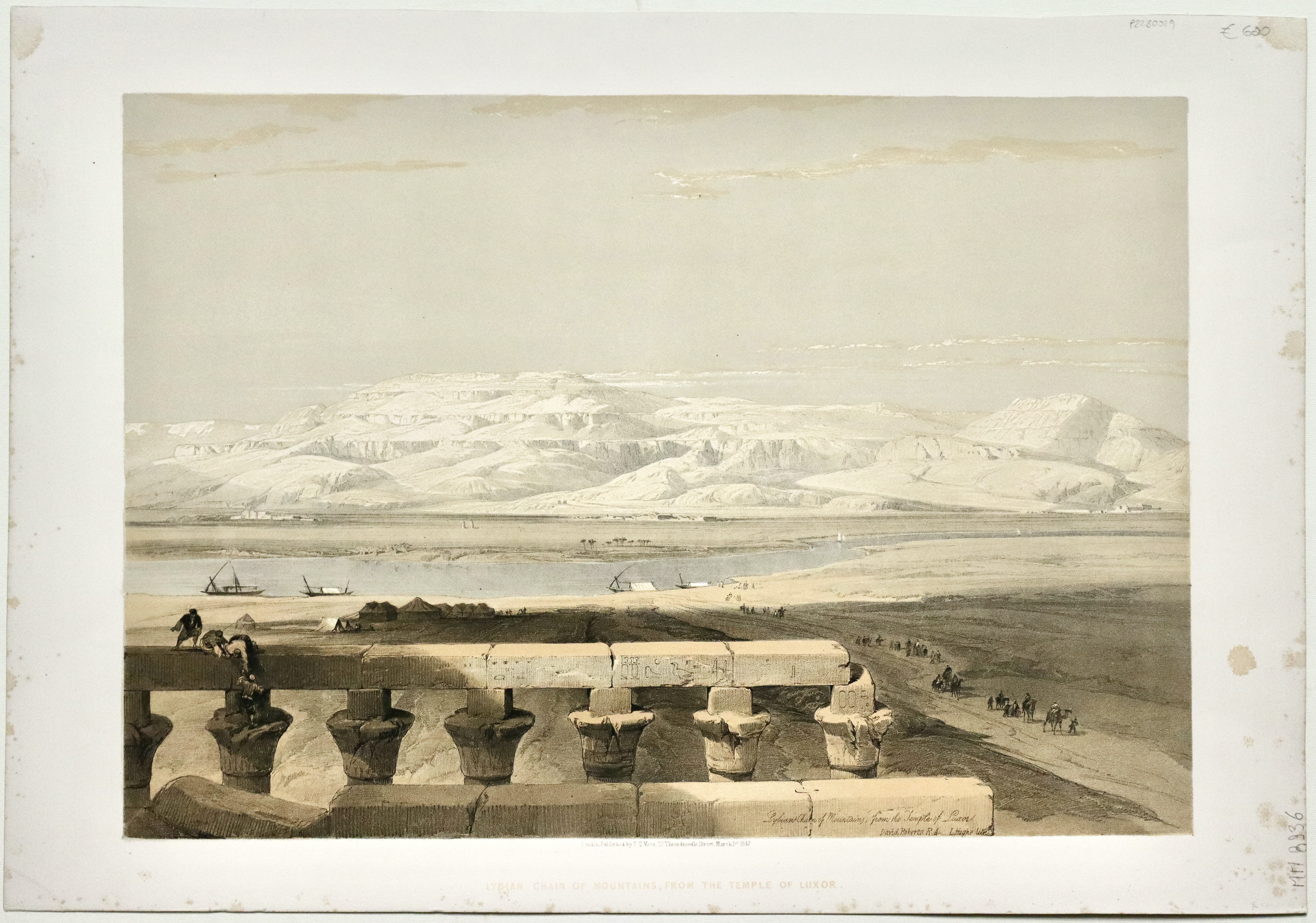 Lybian chain of mountains, from the Temple of Luxor
