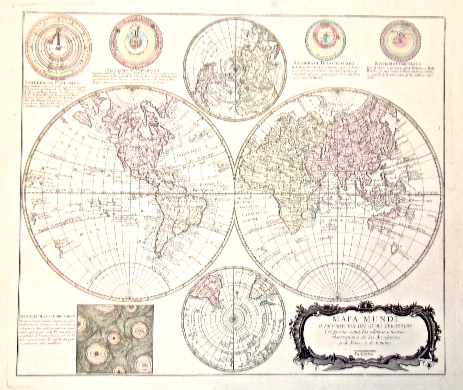 Mapa Mundi o descripcion del globo terrestre compuesta segùn las …