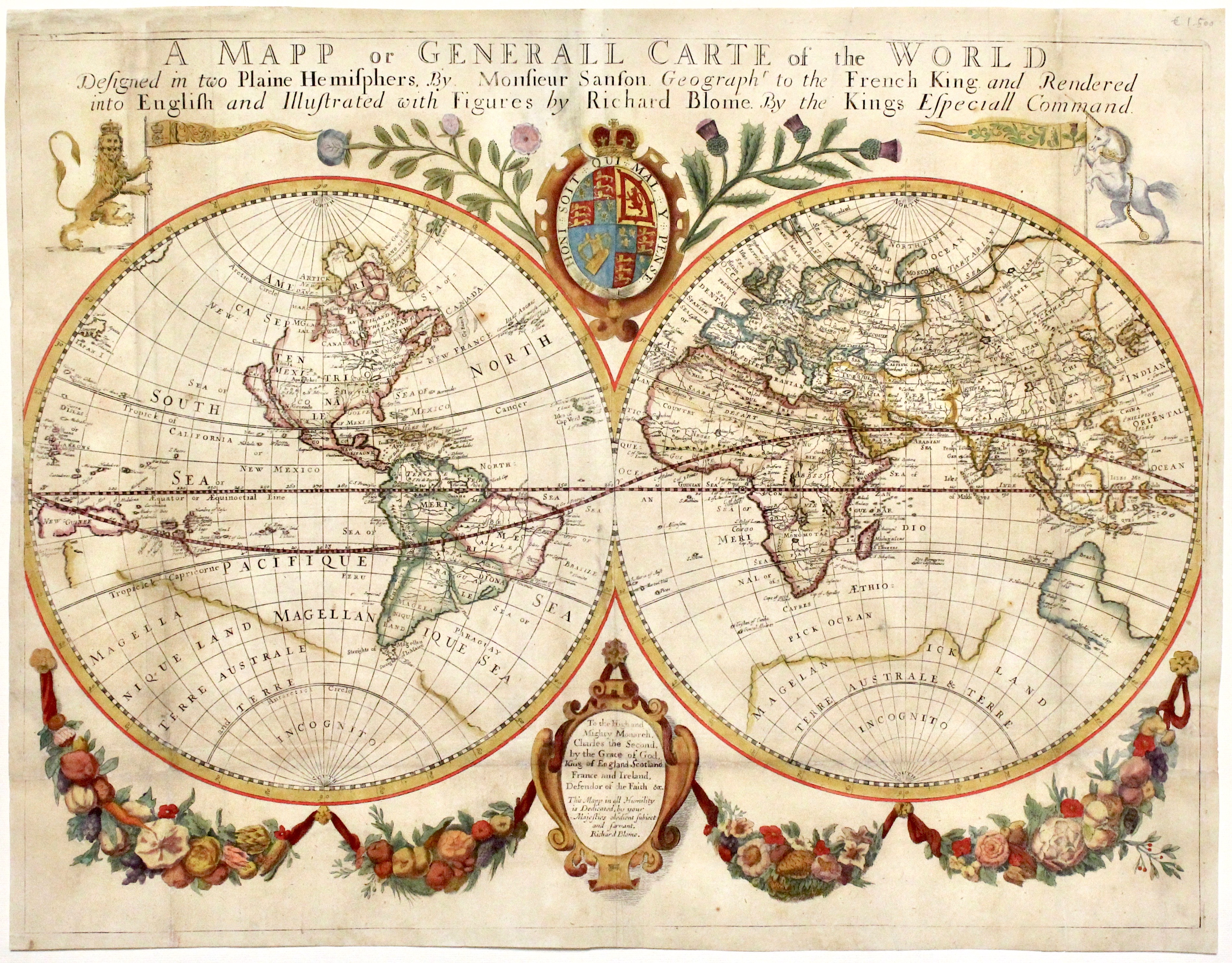 mapp or generall carte of the world designed in two …