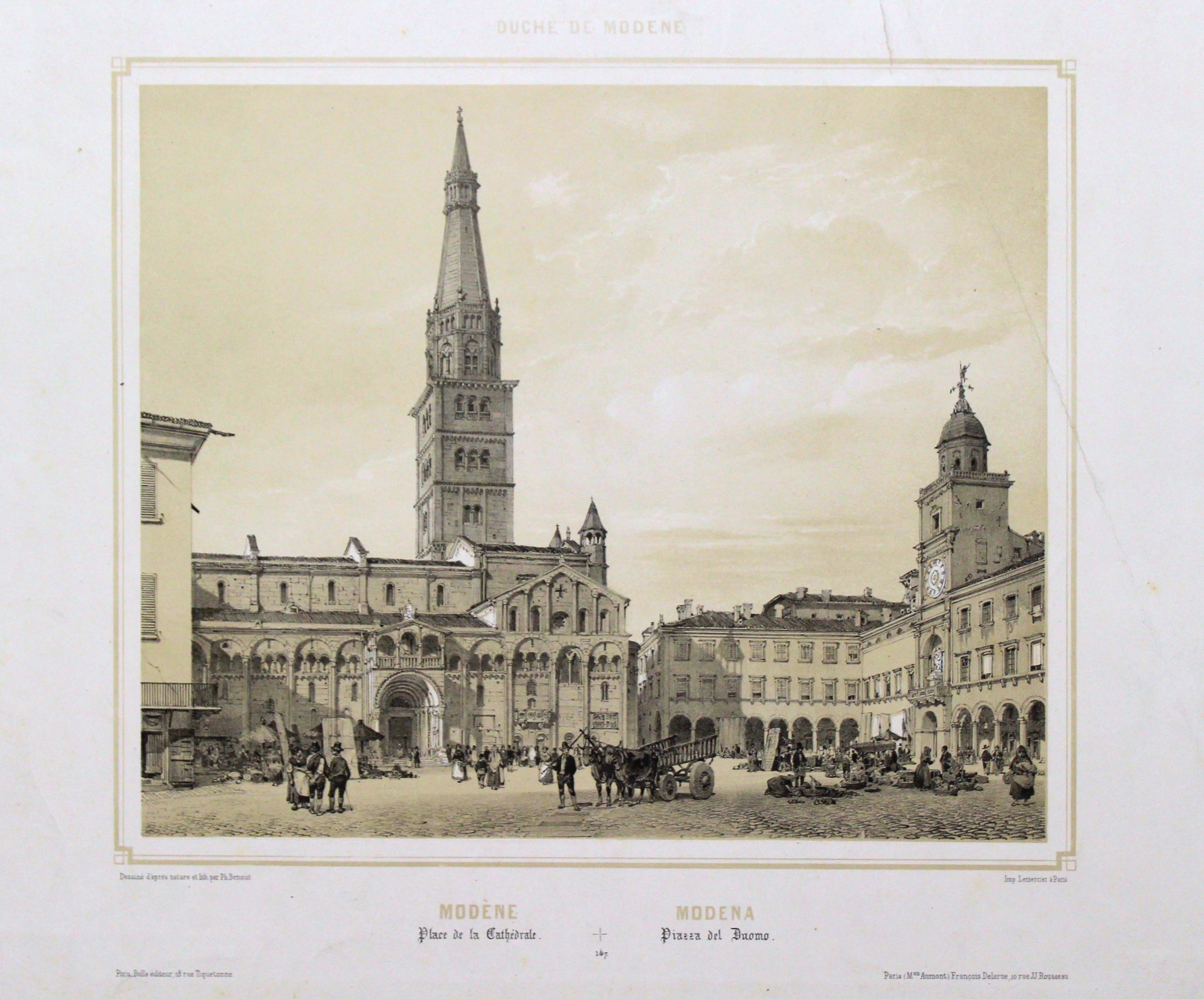 Modène, place de la Cathédrale-Modena, Piazza del Duomo.