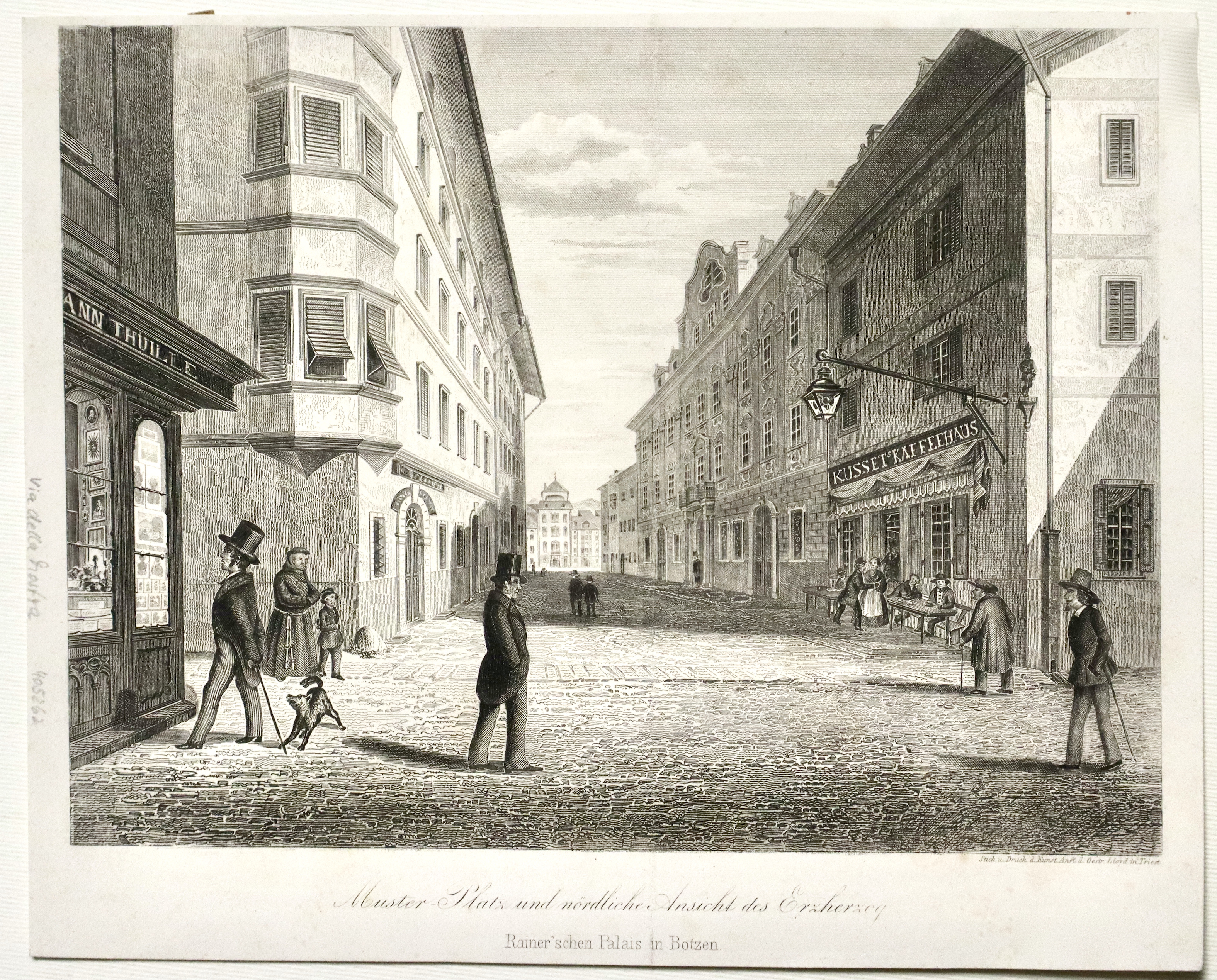Muster Platz und nördliche Ansicht des Erzherzog. Rainer’schen Palais in …