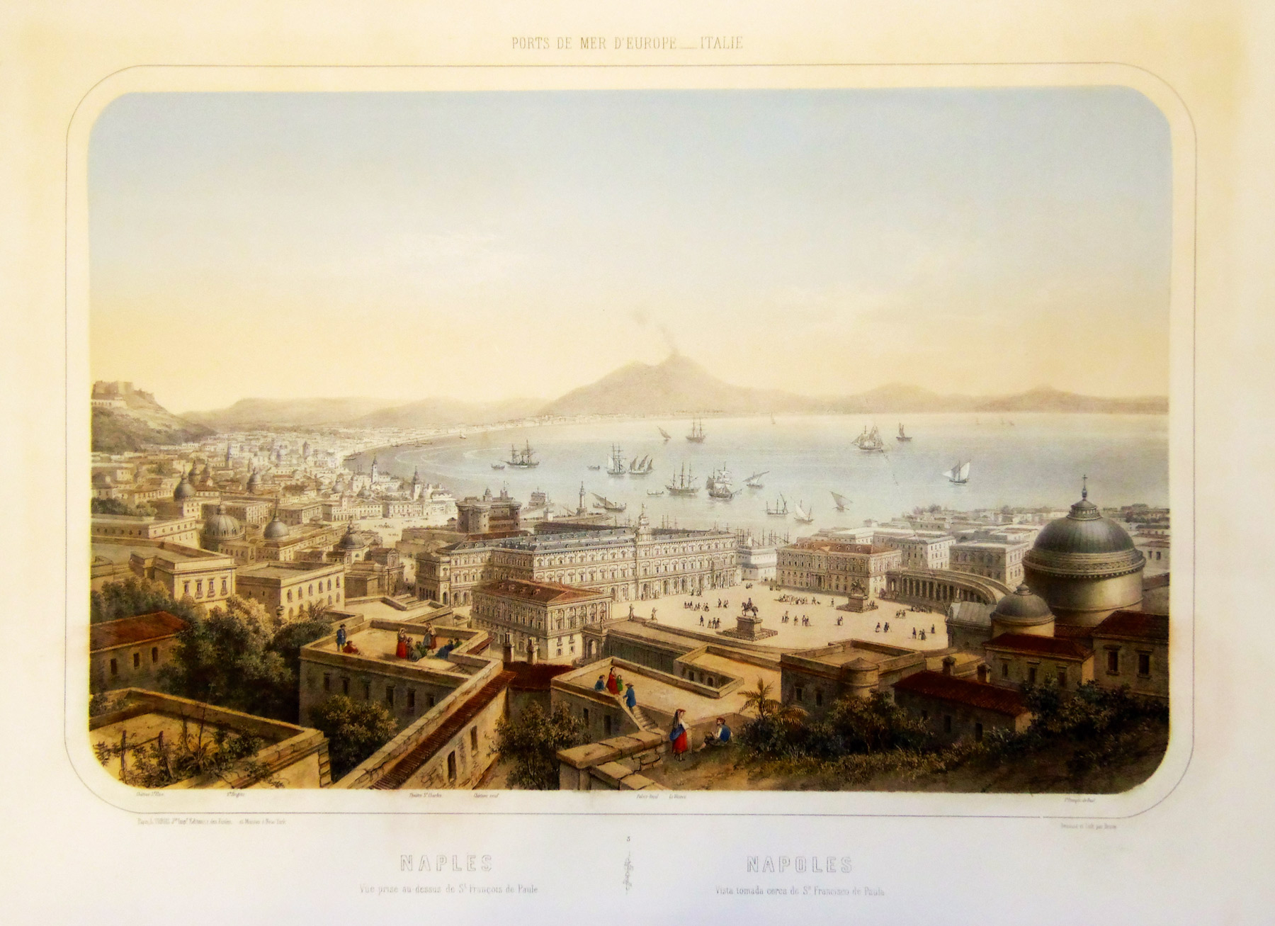 Naples vue prise au-dessus de St. Francois de Paule/Napoles vista …