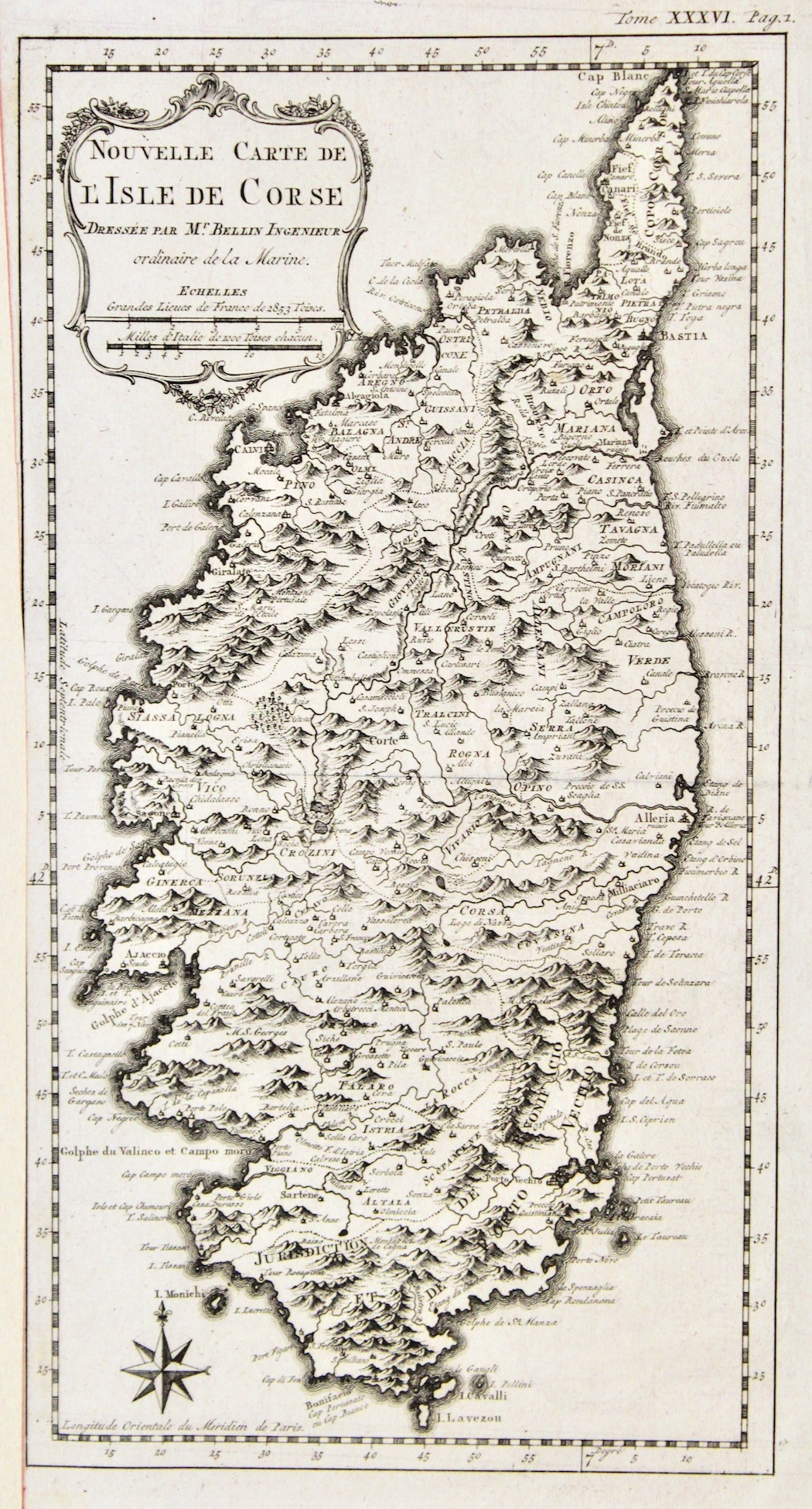 Nouvelle carte de l'Isle de Corse.