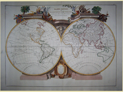 Nouvelle Mappe Monde dedièe au progrès de nos connoissances