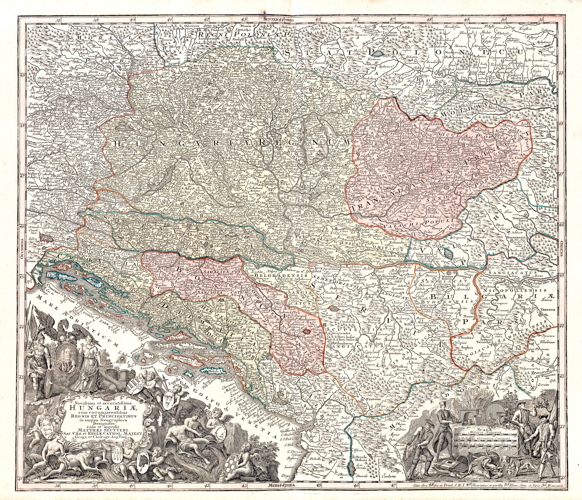 Novissima et accuratissima Hungariae cum circumjacentibus regnis et principatibus…designatio