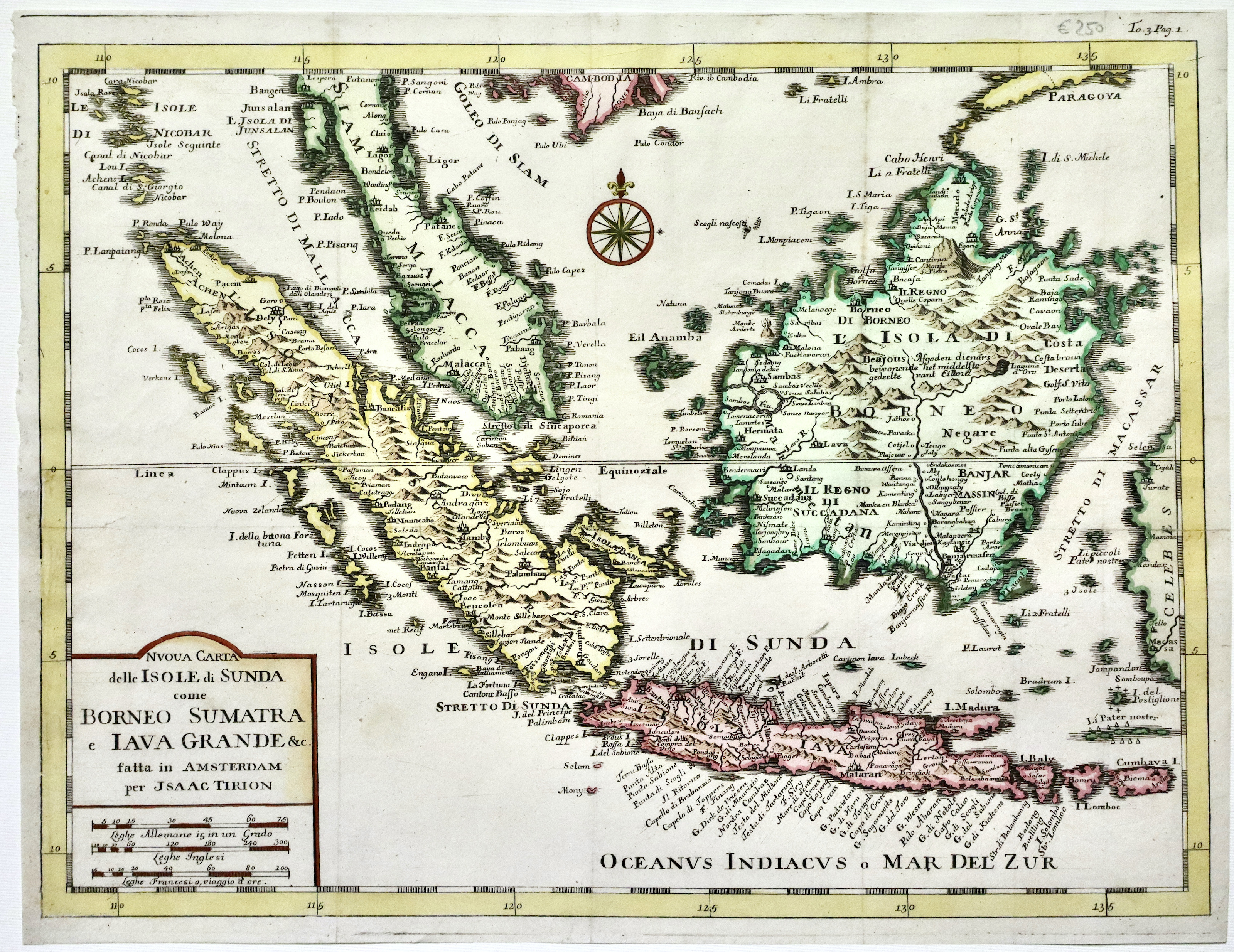 Nuova carta delle isole di Sunda come Borneo Sumatra e …