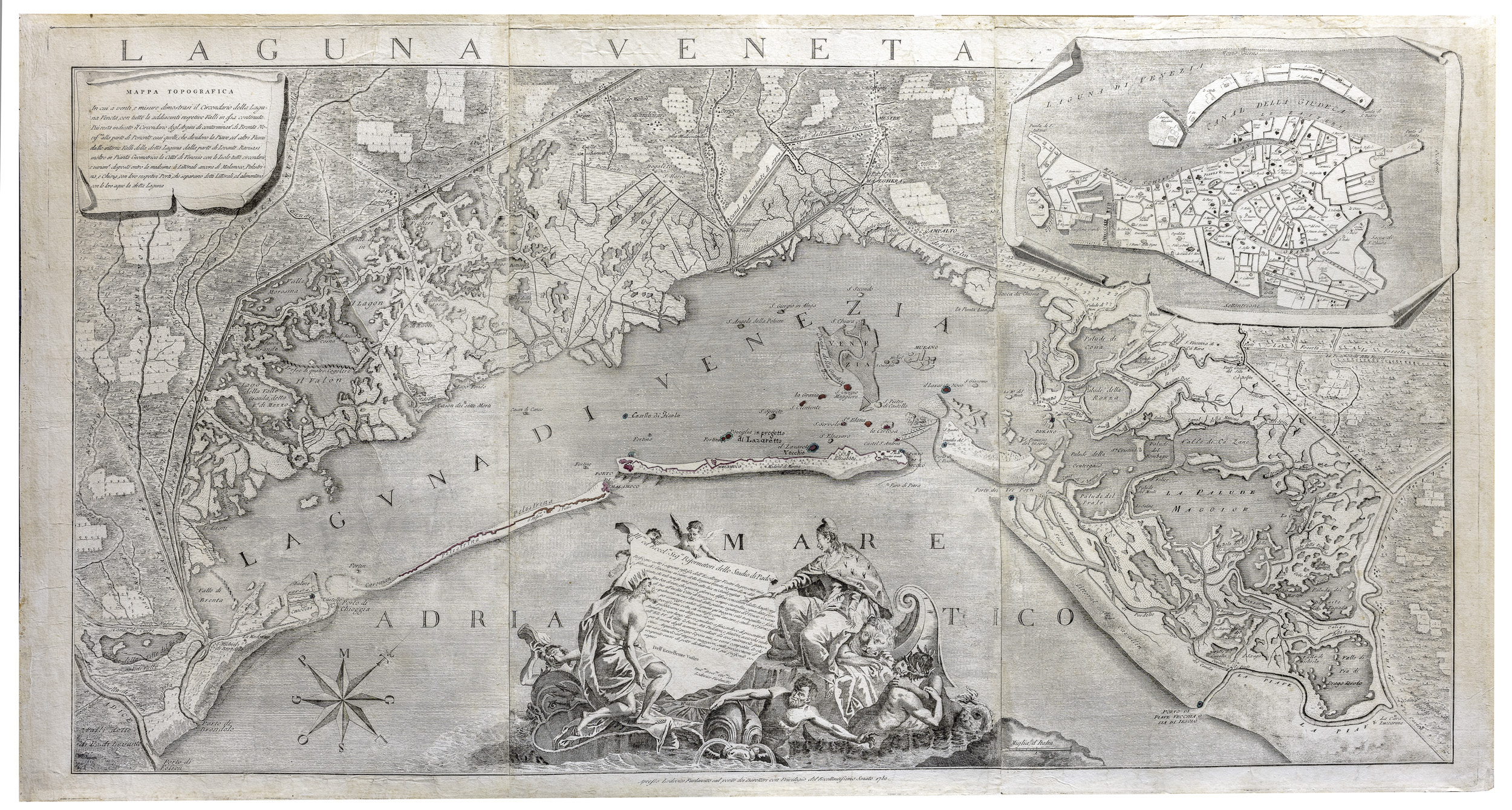 Nuova pianta elevata della nobile e cospicua città di Venezia …