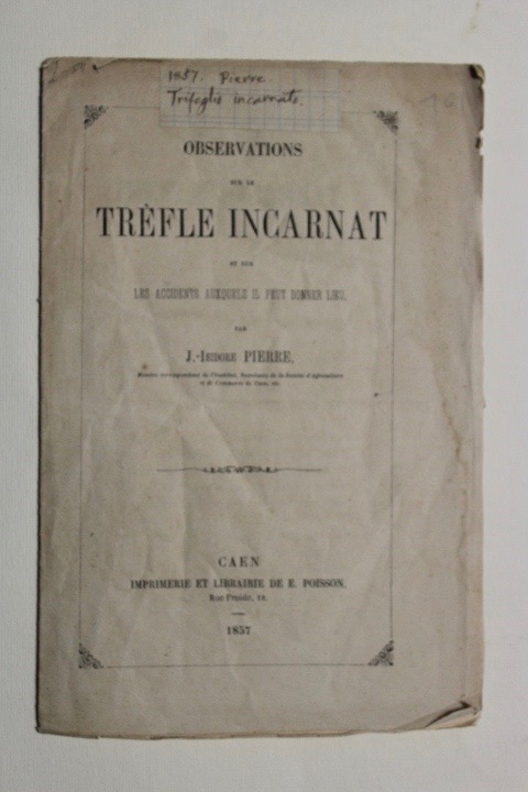 Observations sur le trèfle incarnat.
